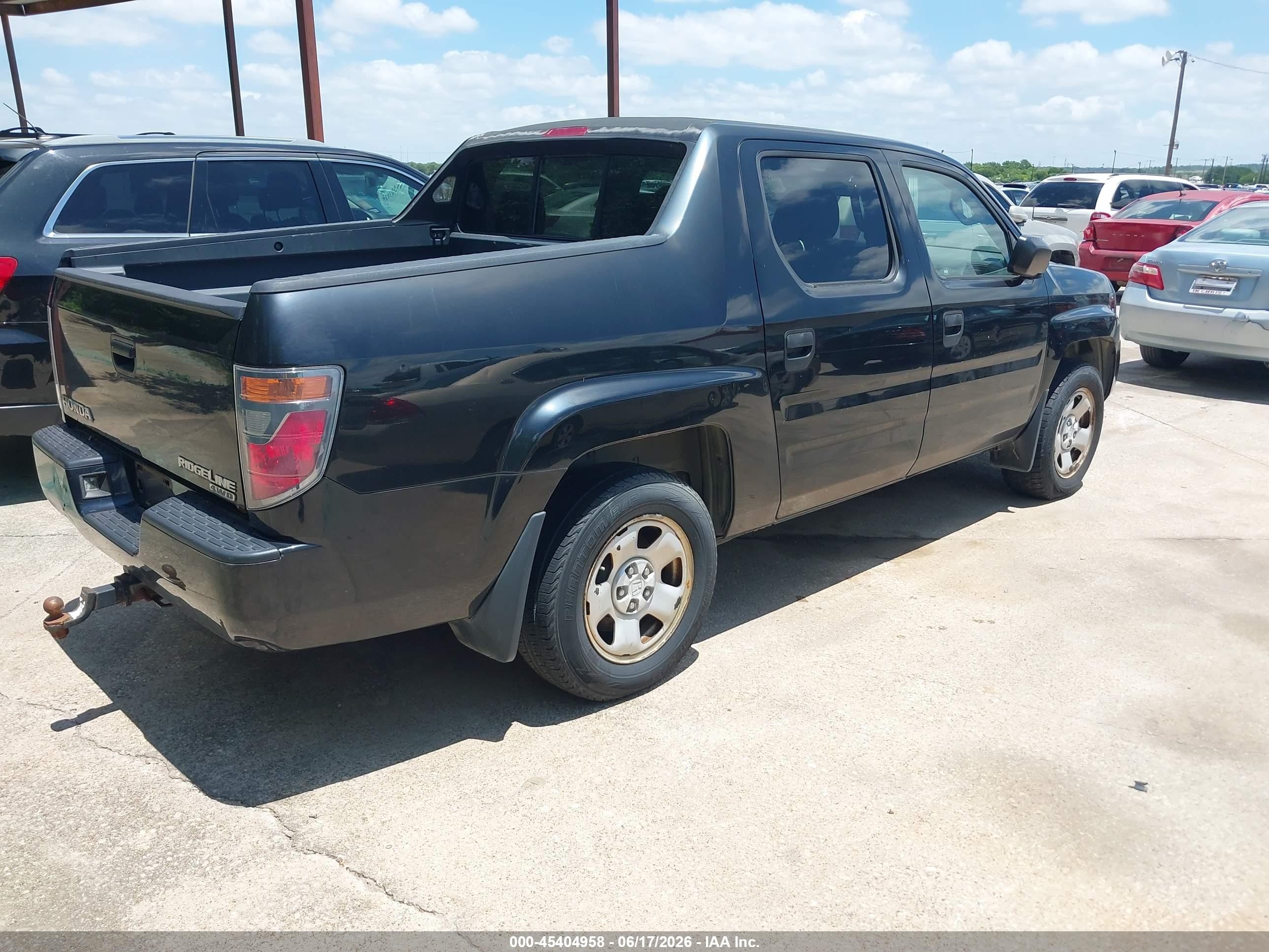 2007 Honda Ridgeline Rt Black vin: 2HJYK16277H549028