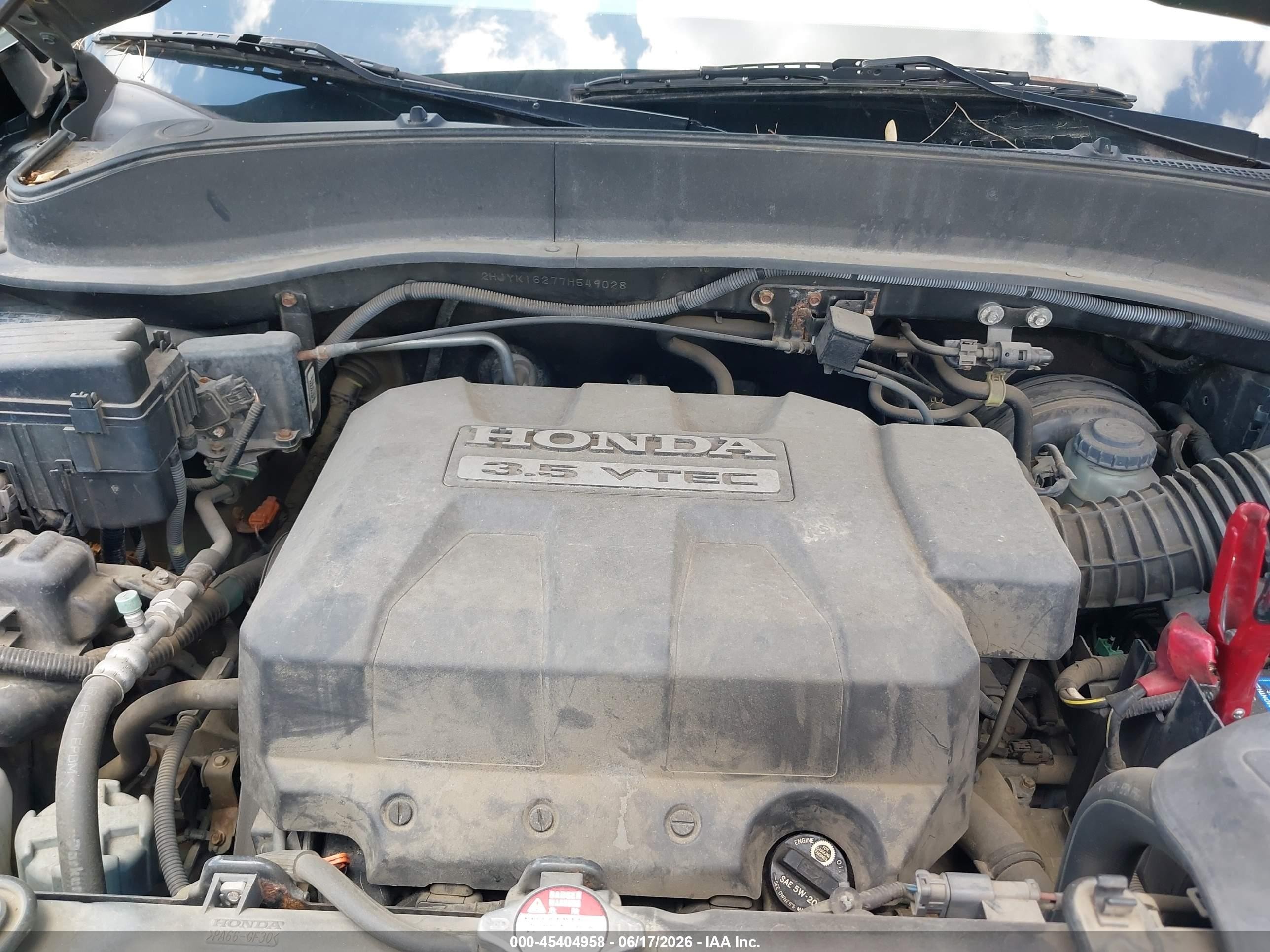 2007 Honda Ridgeline Rt Black vin: 2HJYK16277H549028