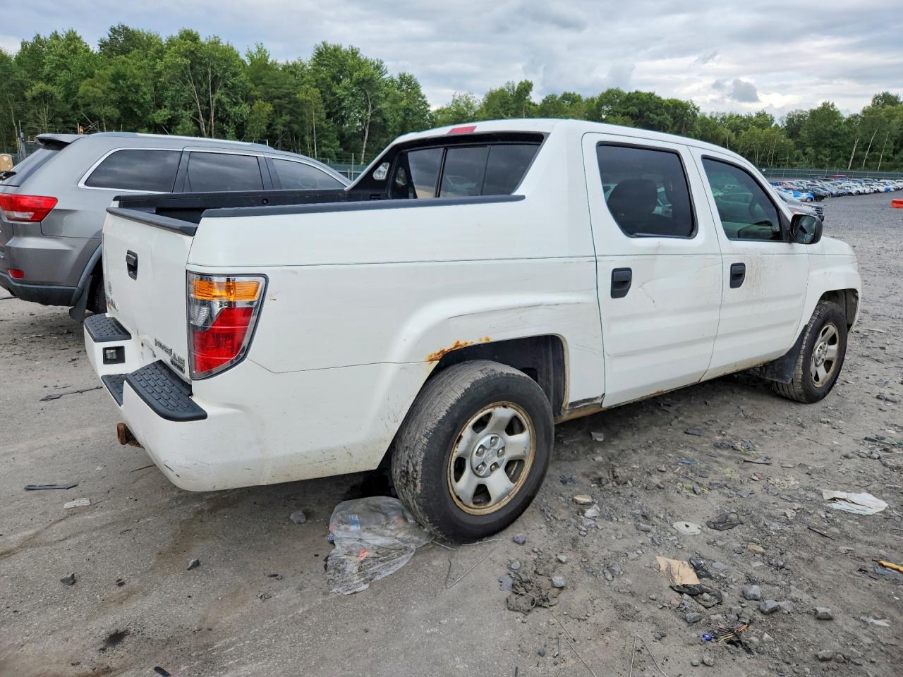 2008 Honda Ridgeline Rt White vin: 2HJYK16278H540153