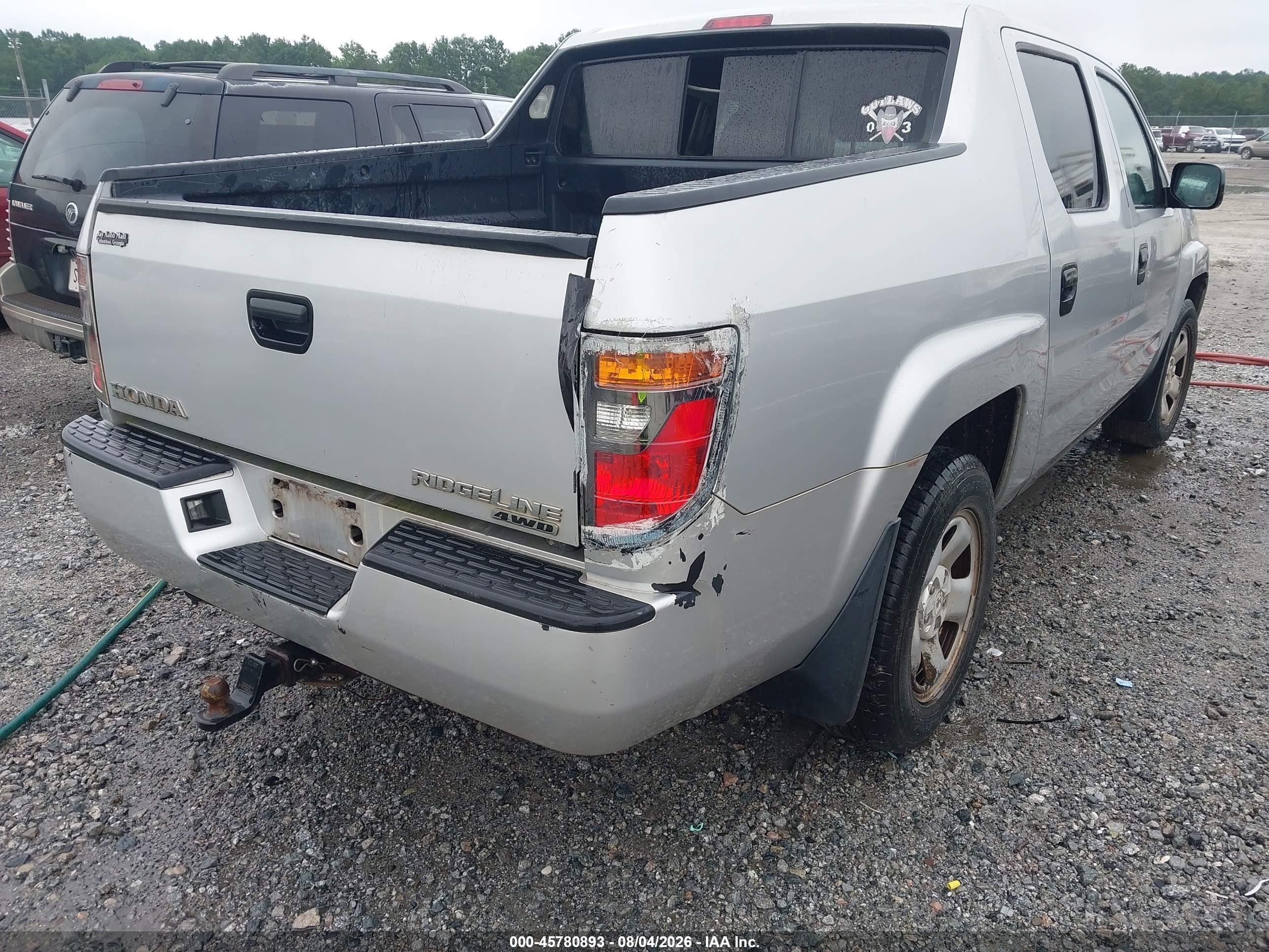 2008 Honda Ridgeline Rt Silver vin: 2HJYK16288H539867