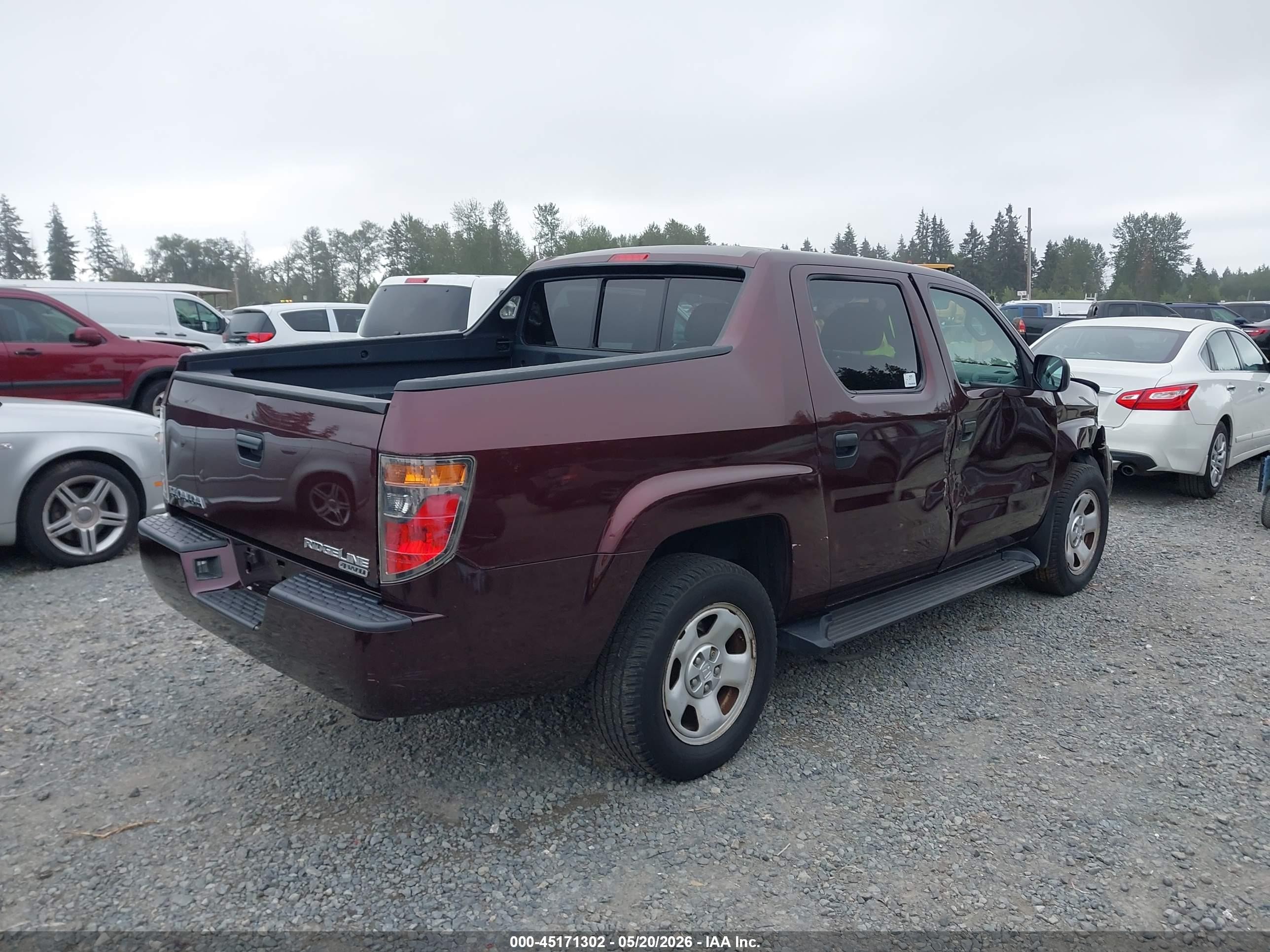 2008 Honda Ridgeline Rt Purple vin: 2HJYK16288H539920