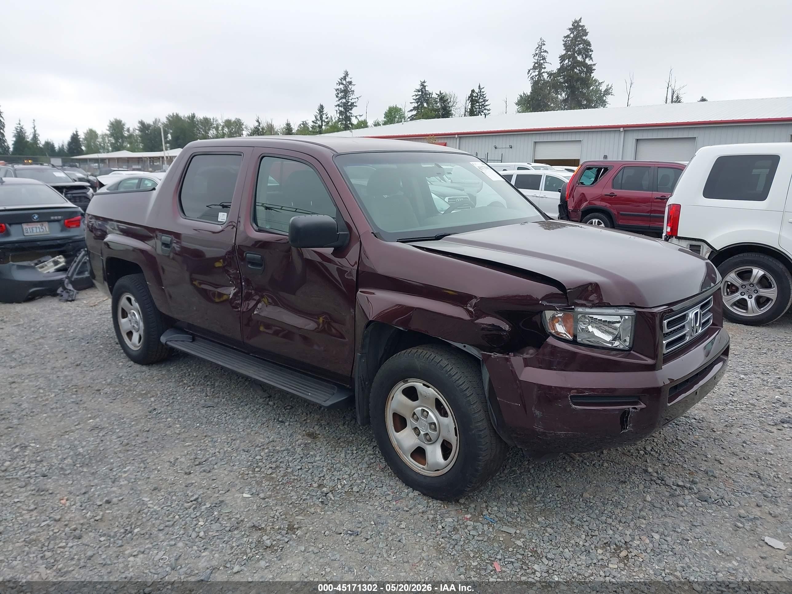 2008 Honda Ridgeline Rt Purple vin: 2HJYK16288H539920