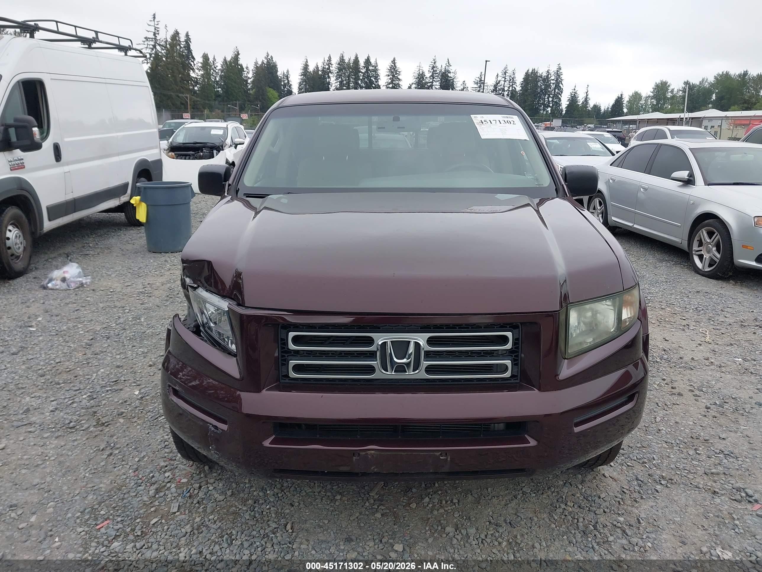 2008 Honda Ridgeline Rt Purple vin: 2HJYK16288H539920