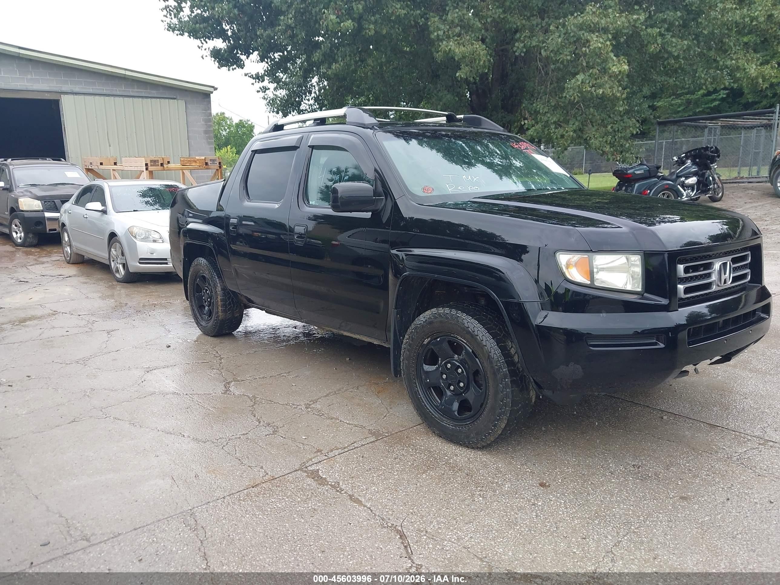 2007 Honda Ridgeline Rt Black vin: 2HJYK16297H519979