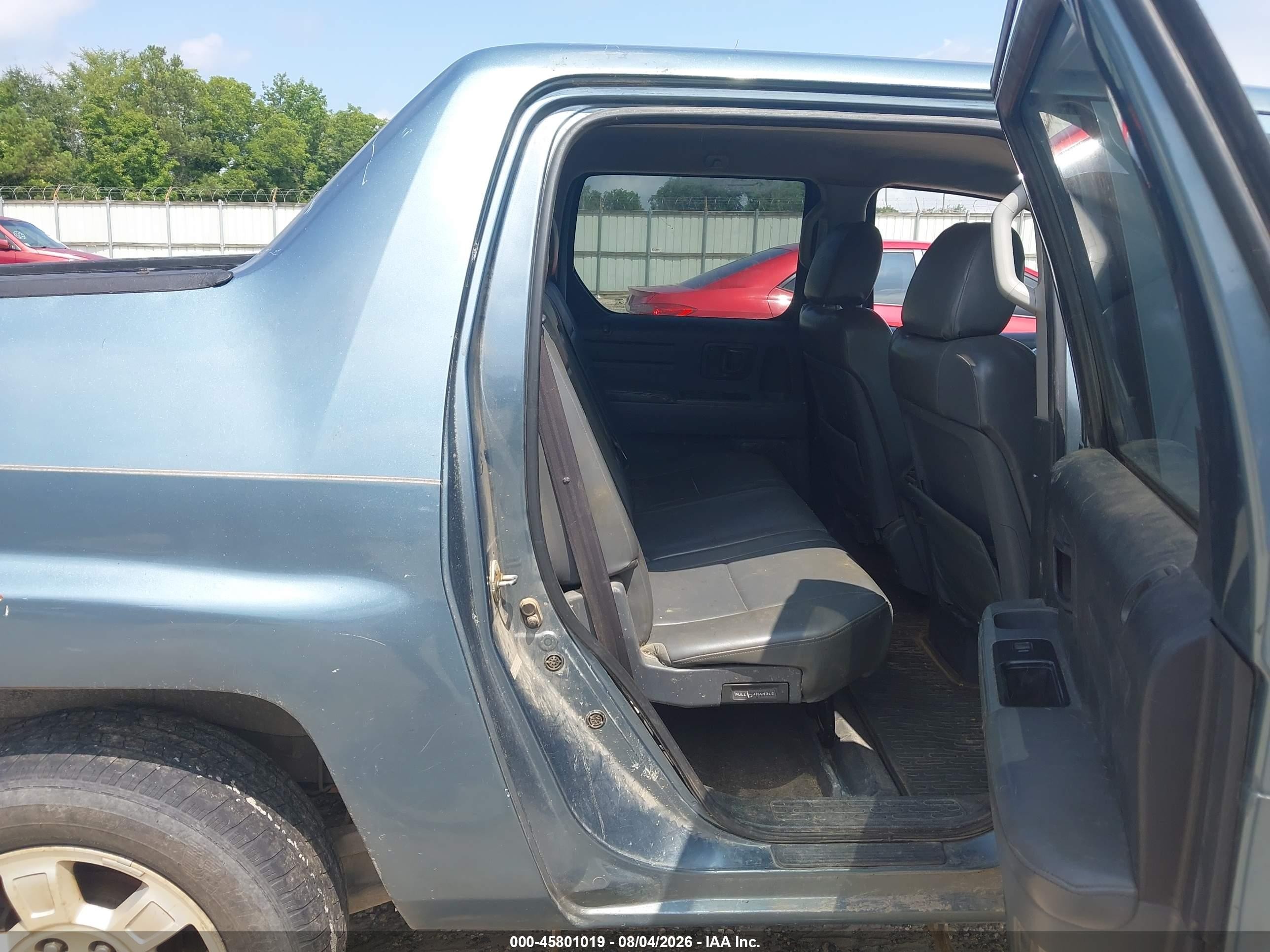 2008 Honda Ridgeline Rt Light Blue vin: 2HJYK16298H513357