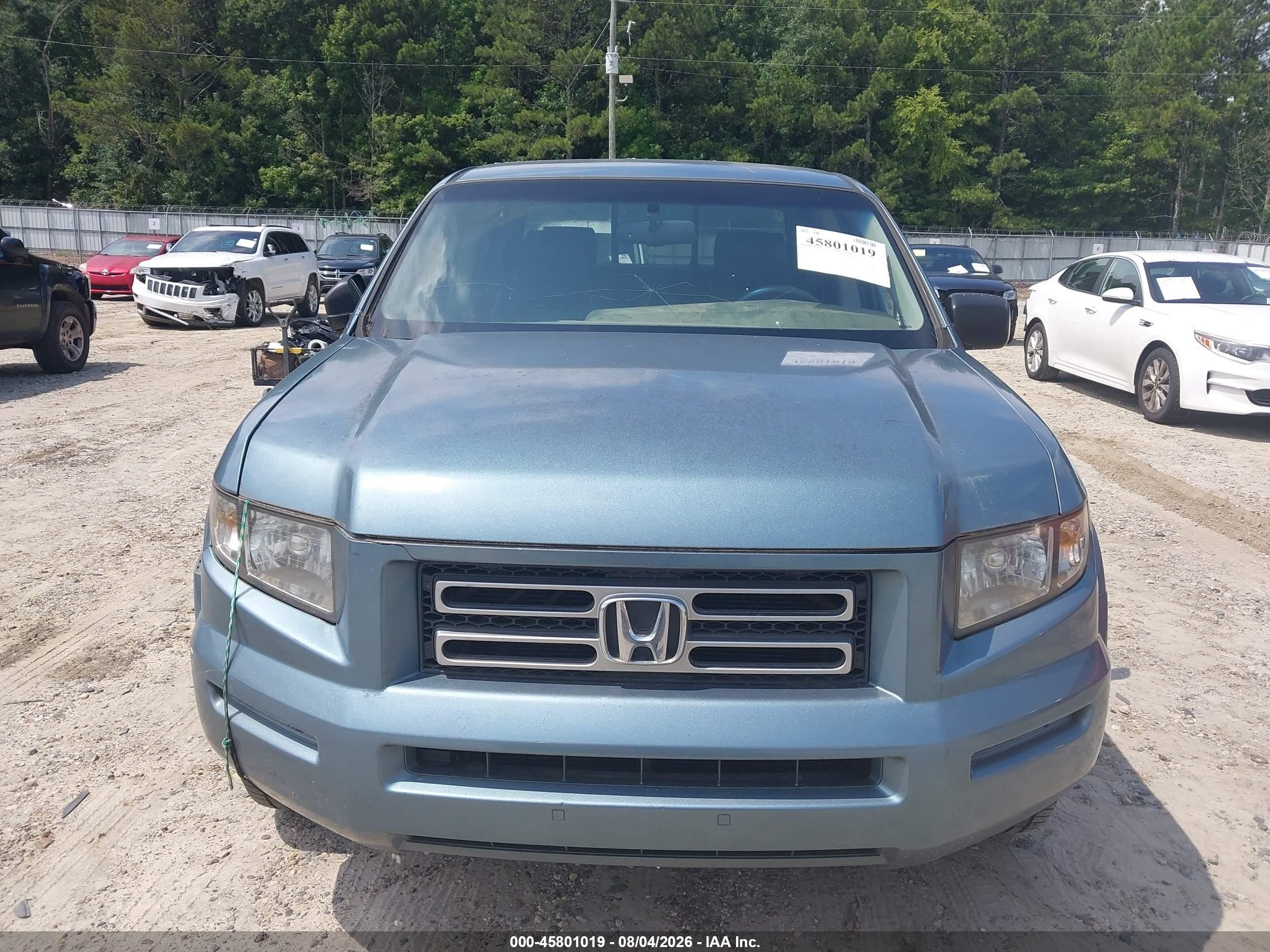 2008 Honda Ridgeline Rt Light Blue vin: 2HJYK16298H513357