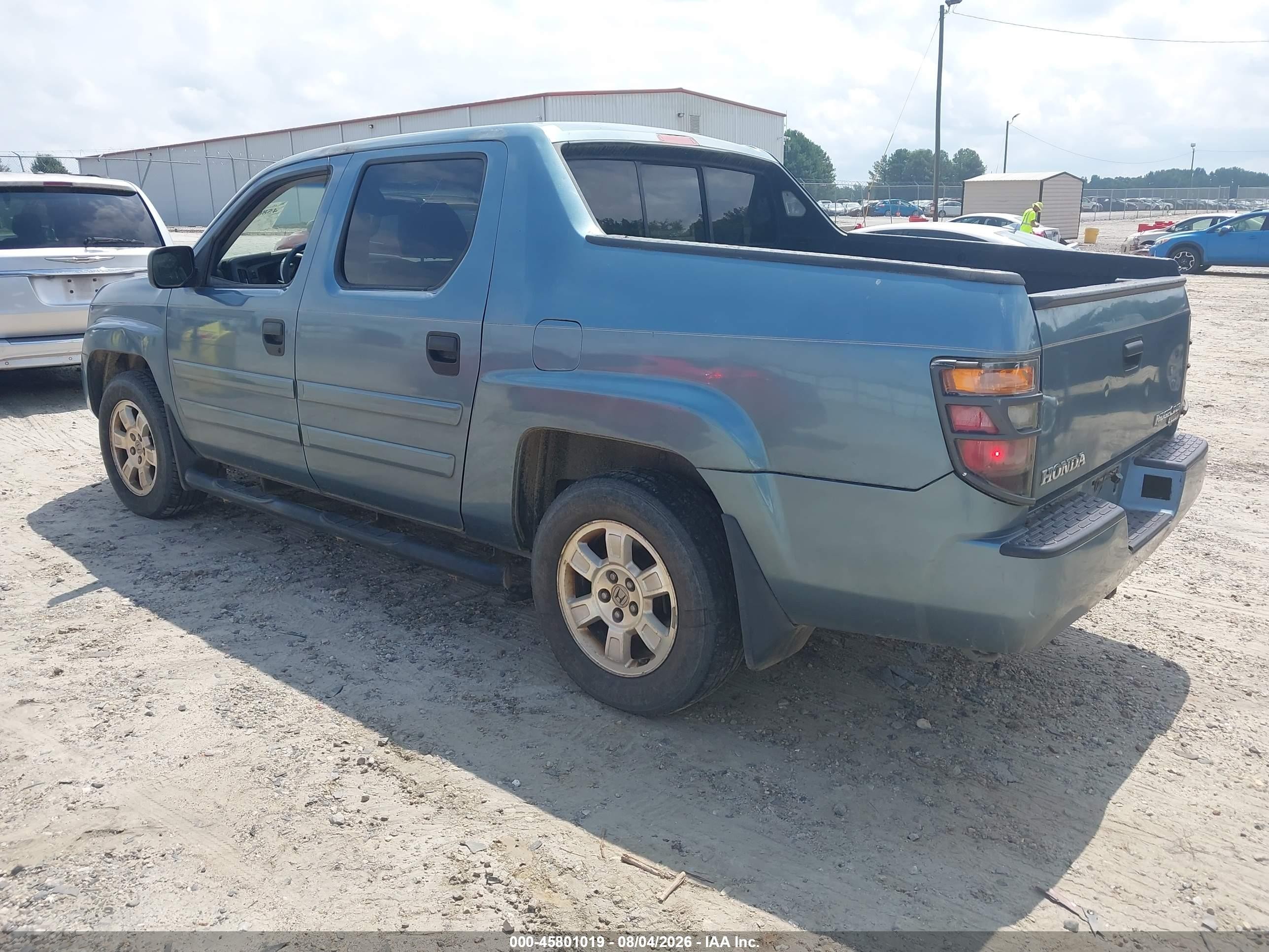 2008 Honda Ridgeline Rt Light Blue vin: 2HJYK16298H513357