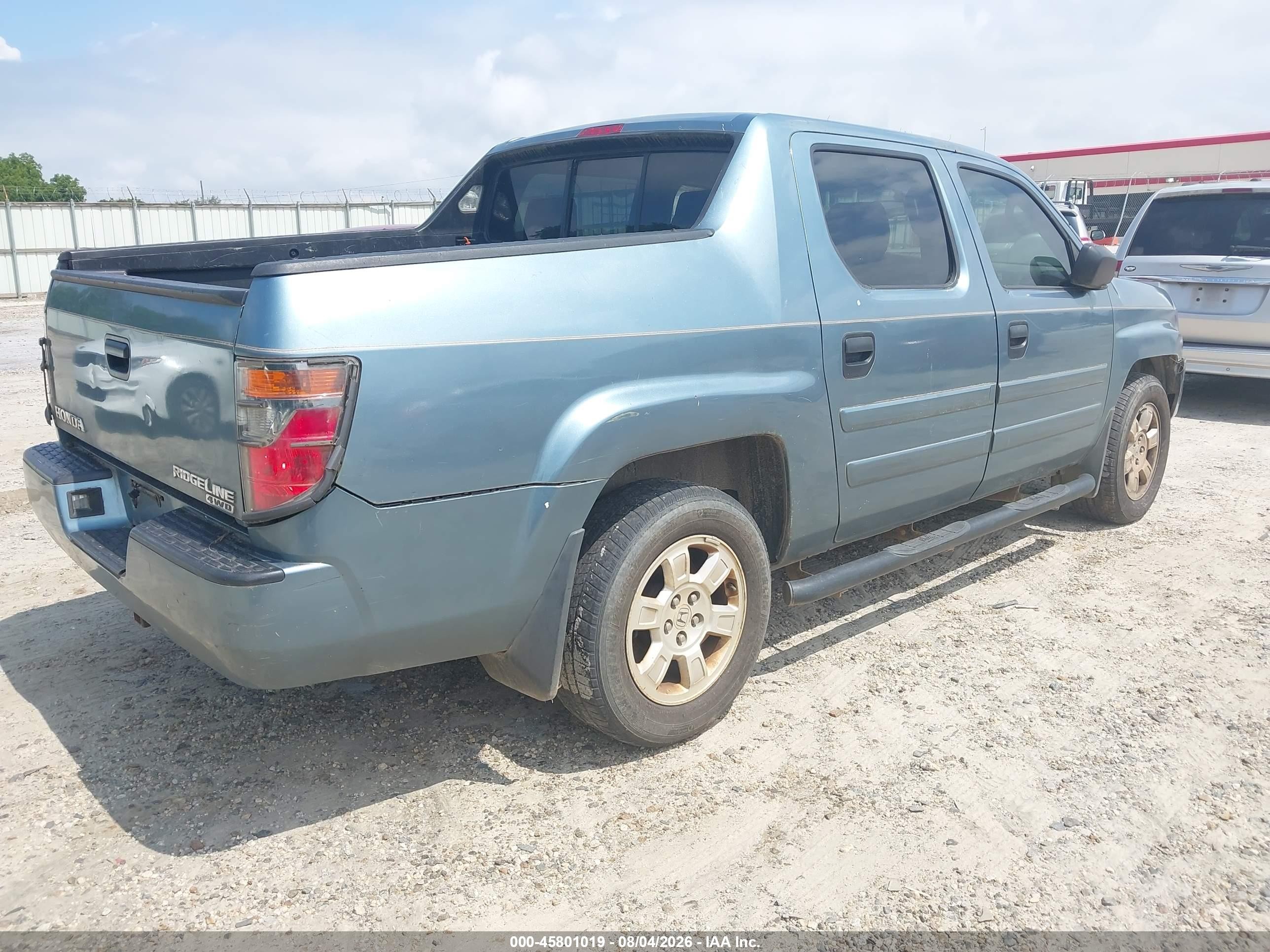 2008 Honda Ridgeline Rt Light Blue vin: 2HJYK16298H513357