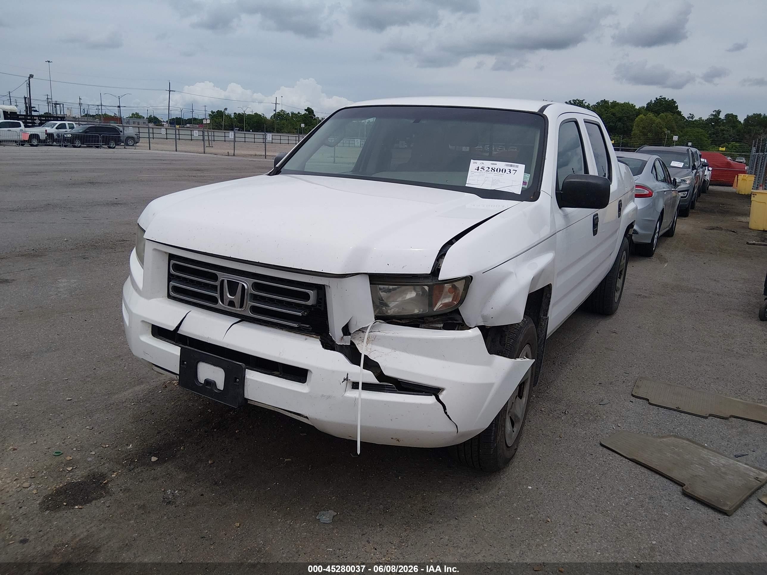 2008 Honda Ridgeline Rt White vin: 2HJYK16298H538971