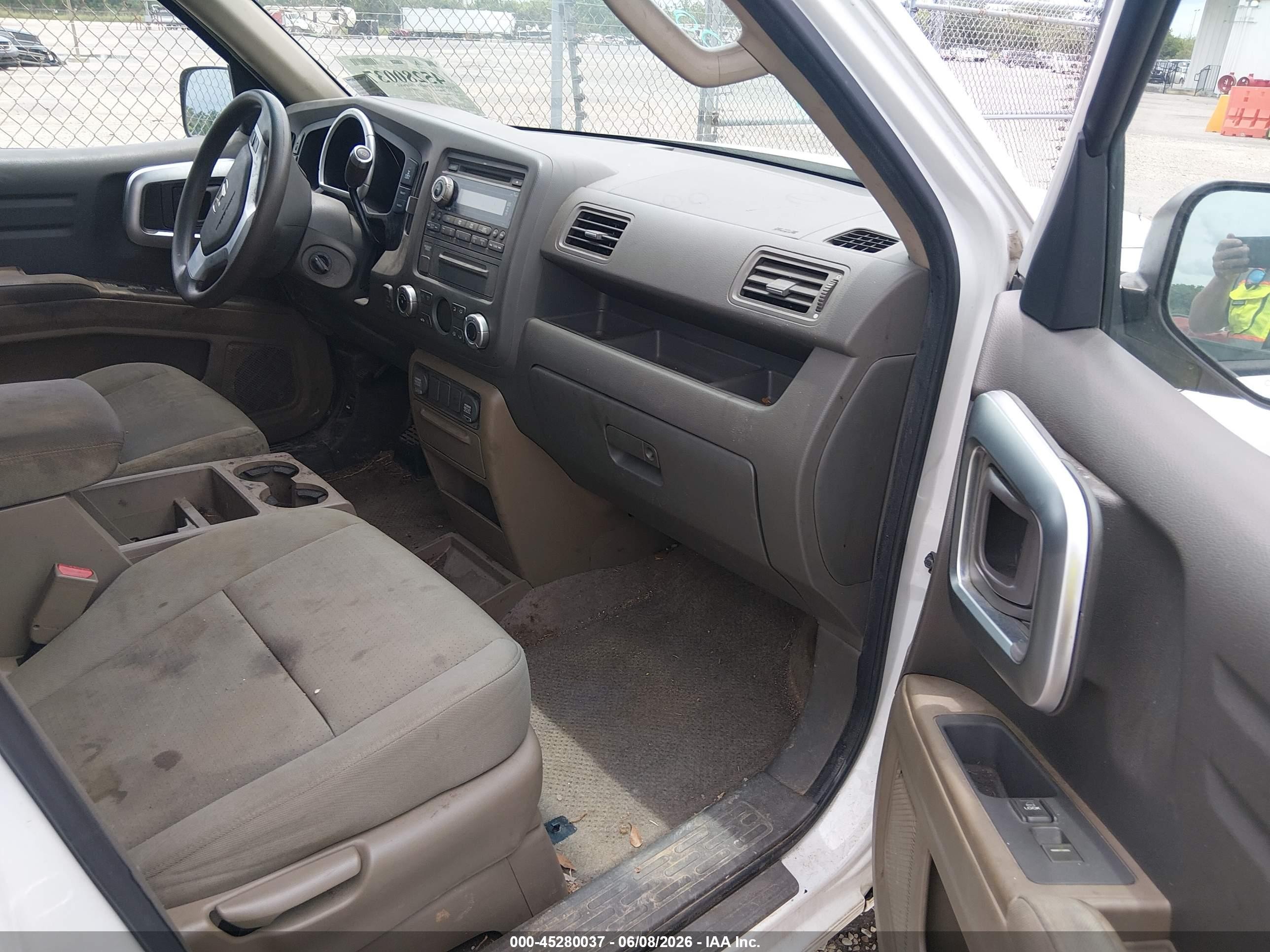2008 Honda Ridgeline Rt White vin: 2HJYK16298H538971
