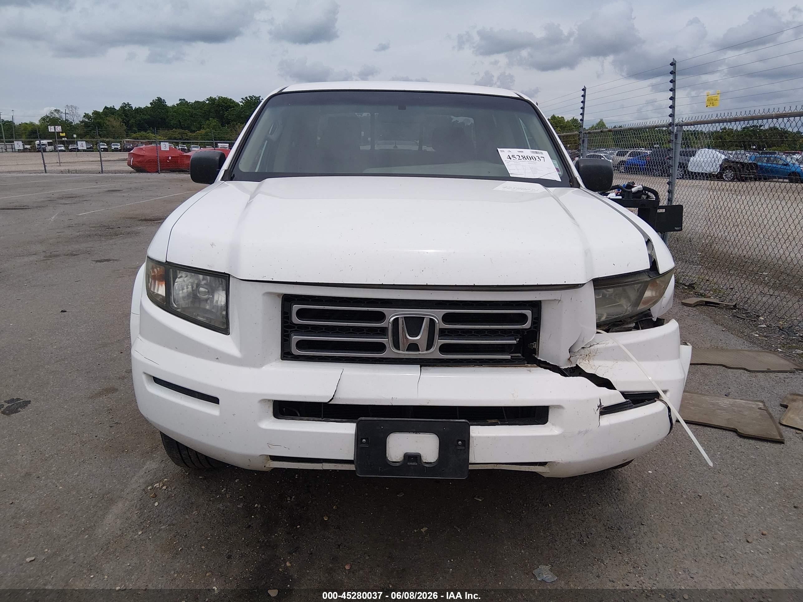 2008 Honda Ridgeline Rt White vin: 2HJYK16298H538971