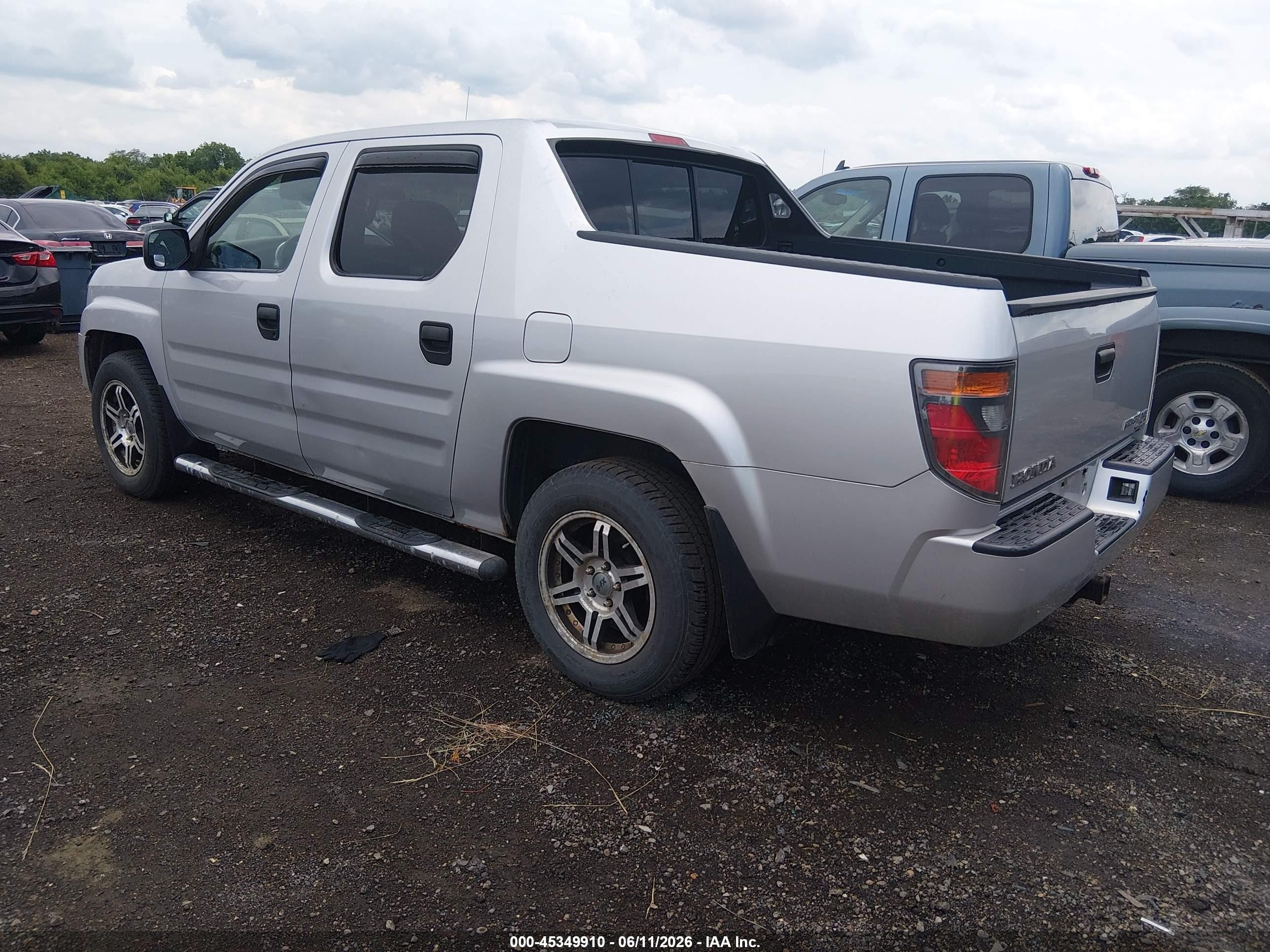2007 Honda Ridgeline Rt Silver vin: 2HJYK162X7H535933