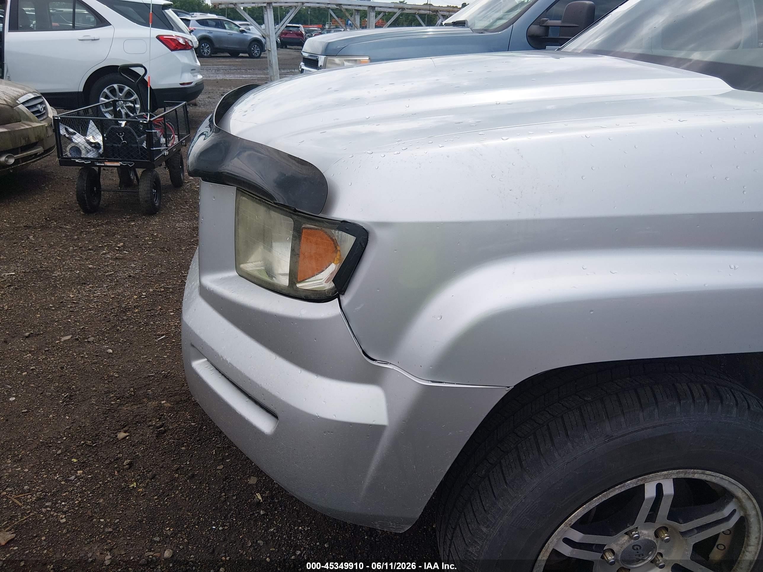 2007 Honda Ridgeline Rt Silver vin: 2HJYK162X7H535933