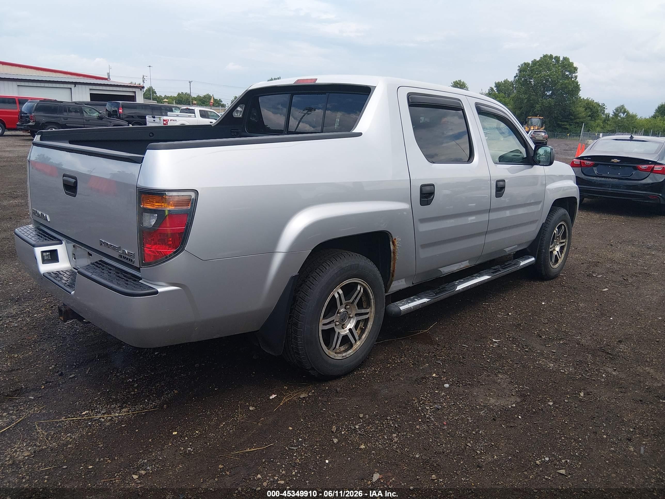2007 Honda Ridgeline Rt Silver vin: 2HJYK162X7H535933