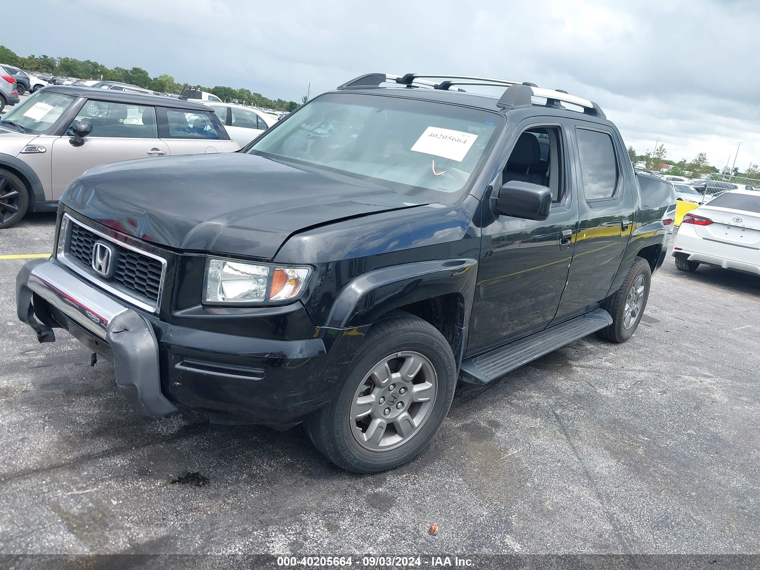 2007 Honda Ridgeline Rtx Black vin: 2HJYK16307H510788