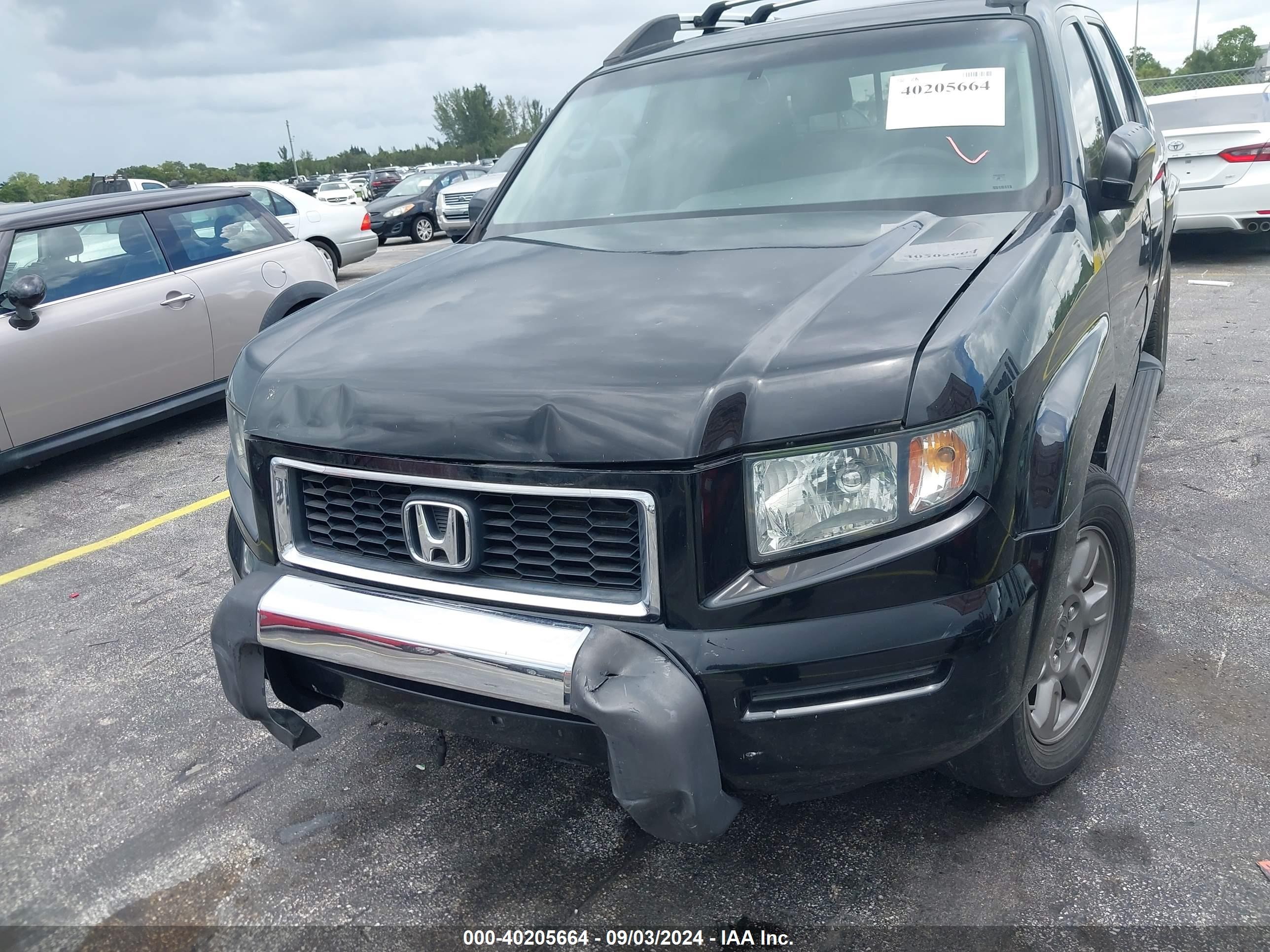 2007 Honda Ridgeline Rtx Black vin: 2HJYK16307H510788