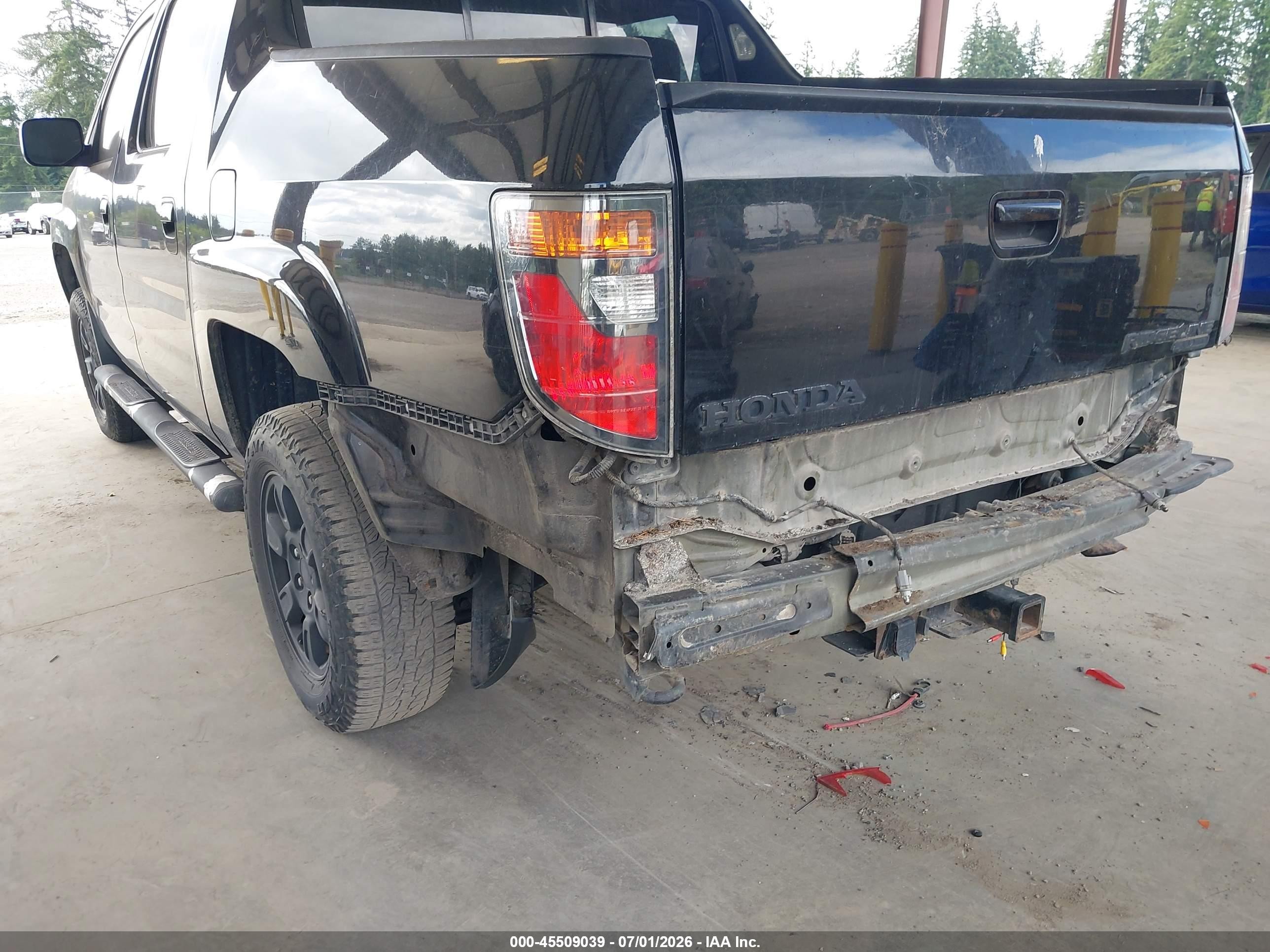 2007 Honda Ridgeline Rtx Black vin: 2HJYK16307H510807