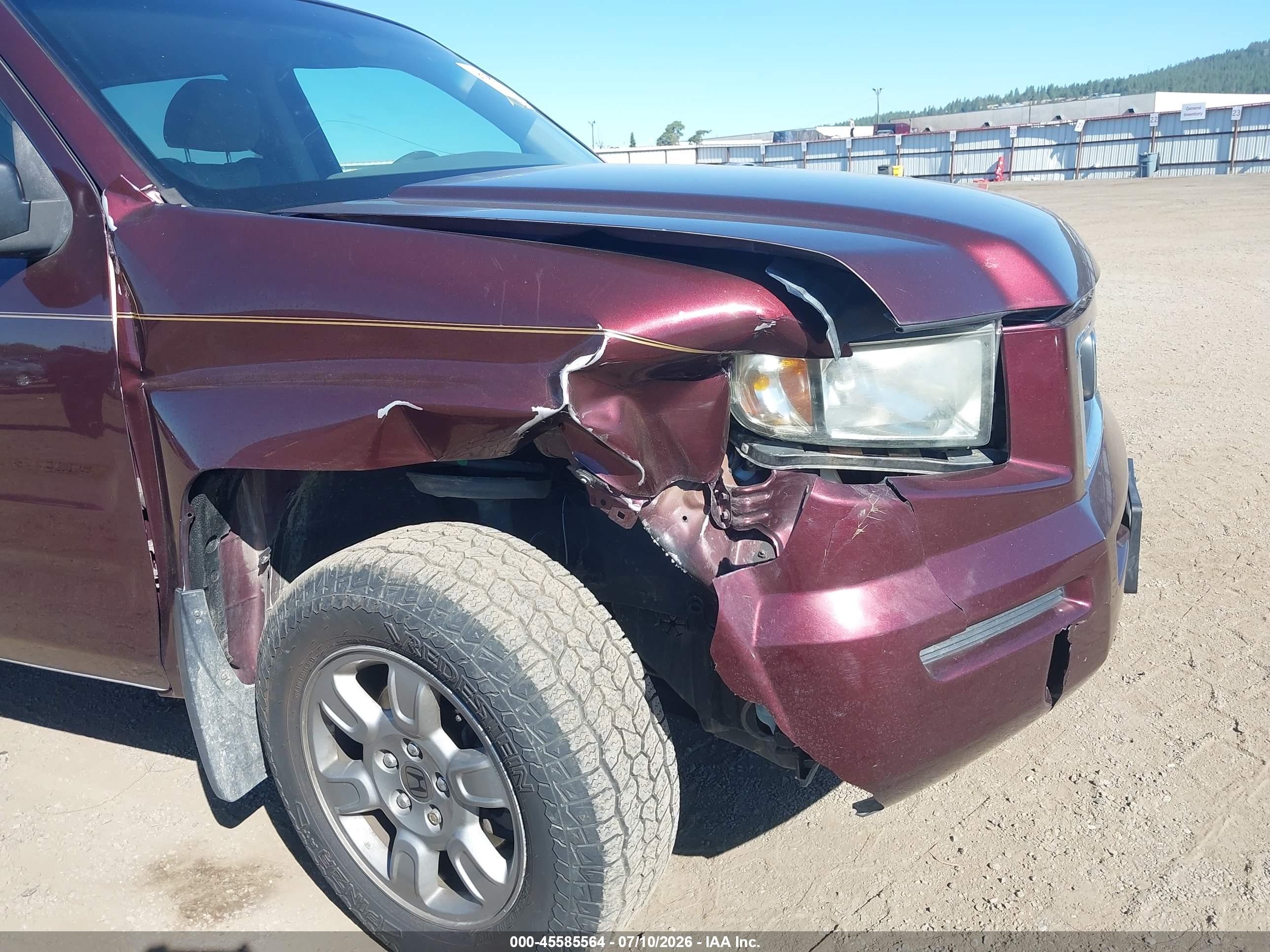 2007 Honda Ridgeline Rtx Maroon vin: 2HJYK16307H520298