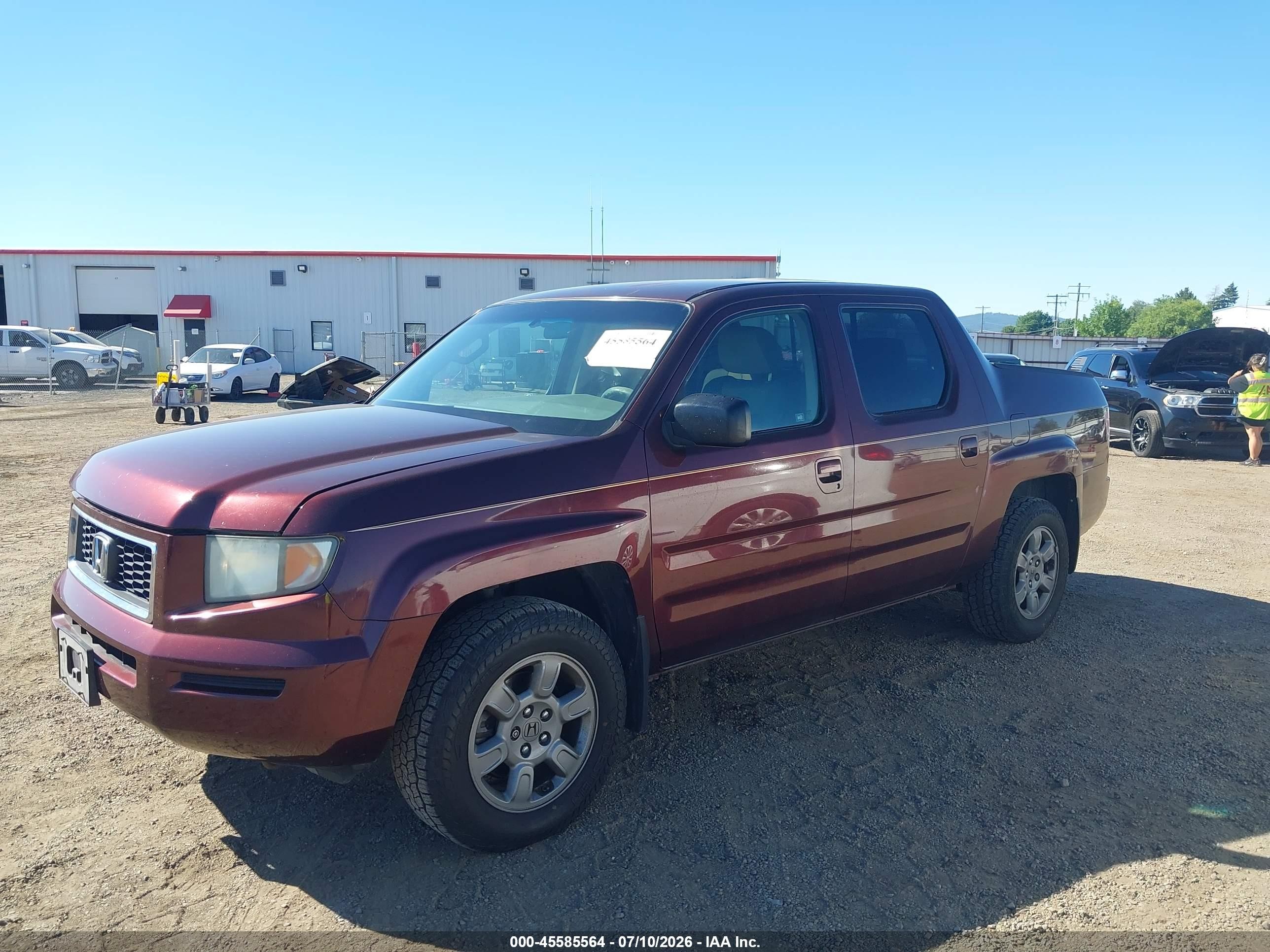 2007 Honda Ridgeline Rtx Maroon vin: 2HJYK16307H520298