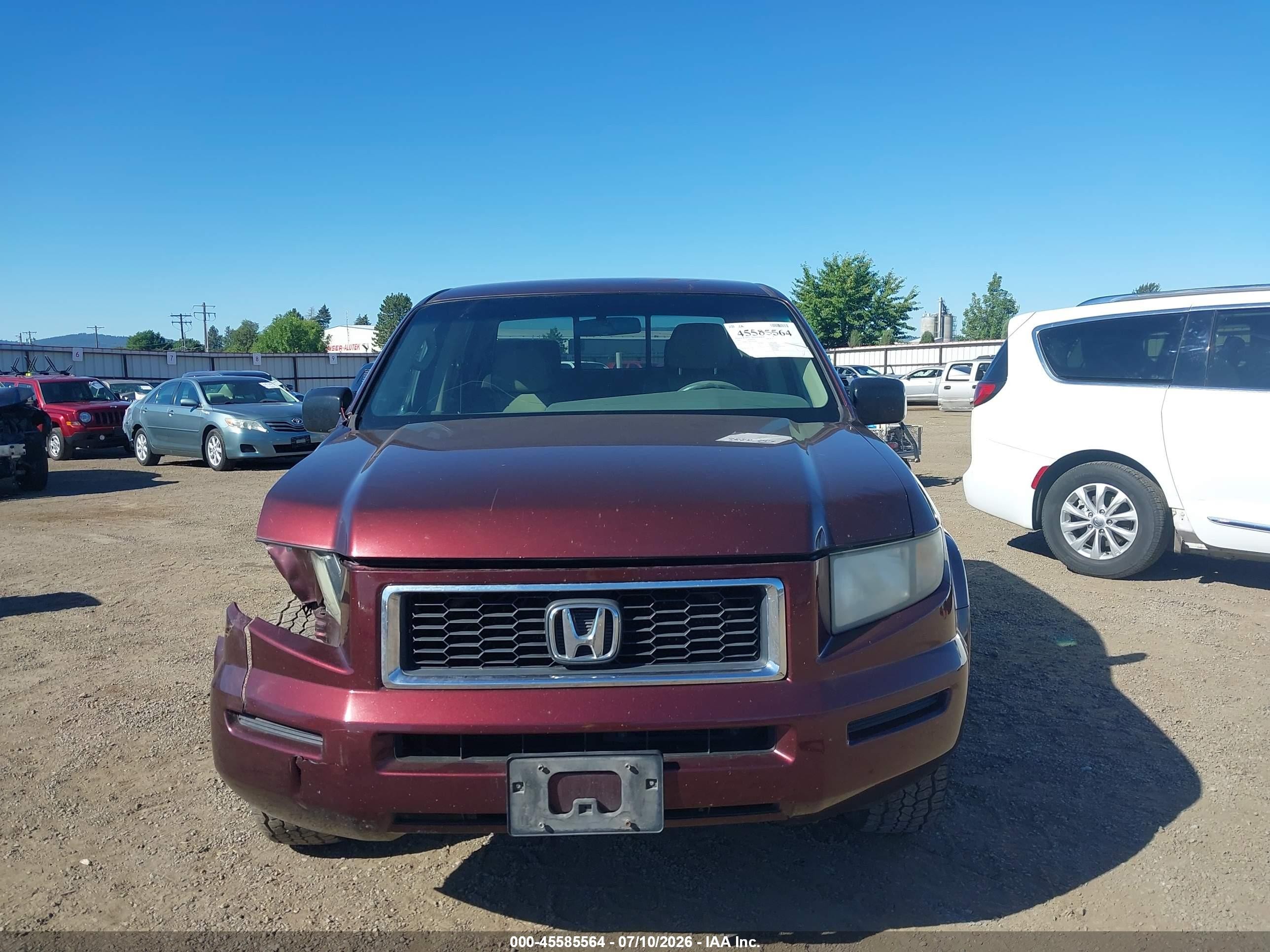 2007 Honda Ridgeline Rtx Maroon vin: 2HJYK16307H520298