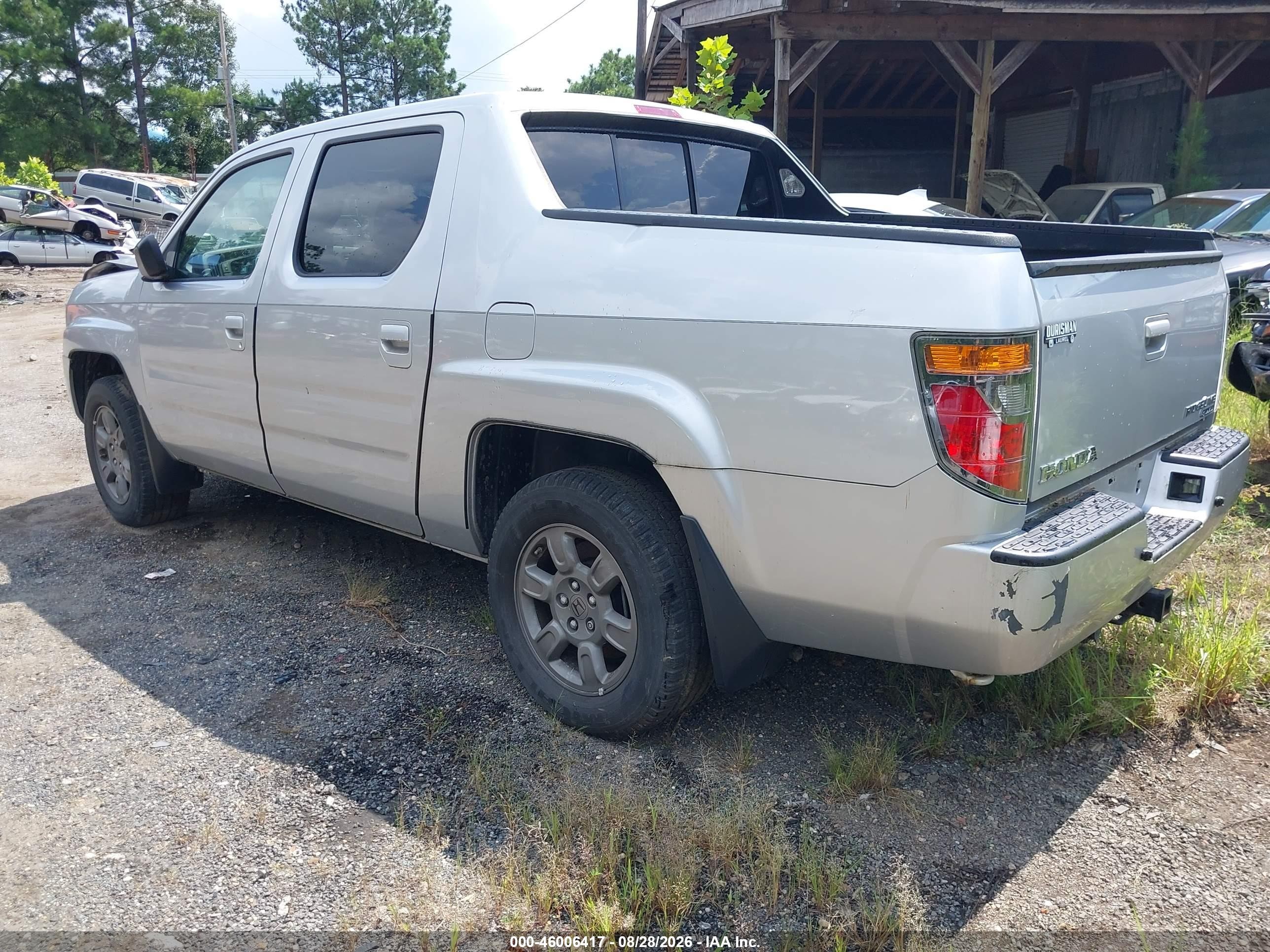 2008 Honda Ridgeline Rtx Silver vin: 2HJYK16308H514583