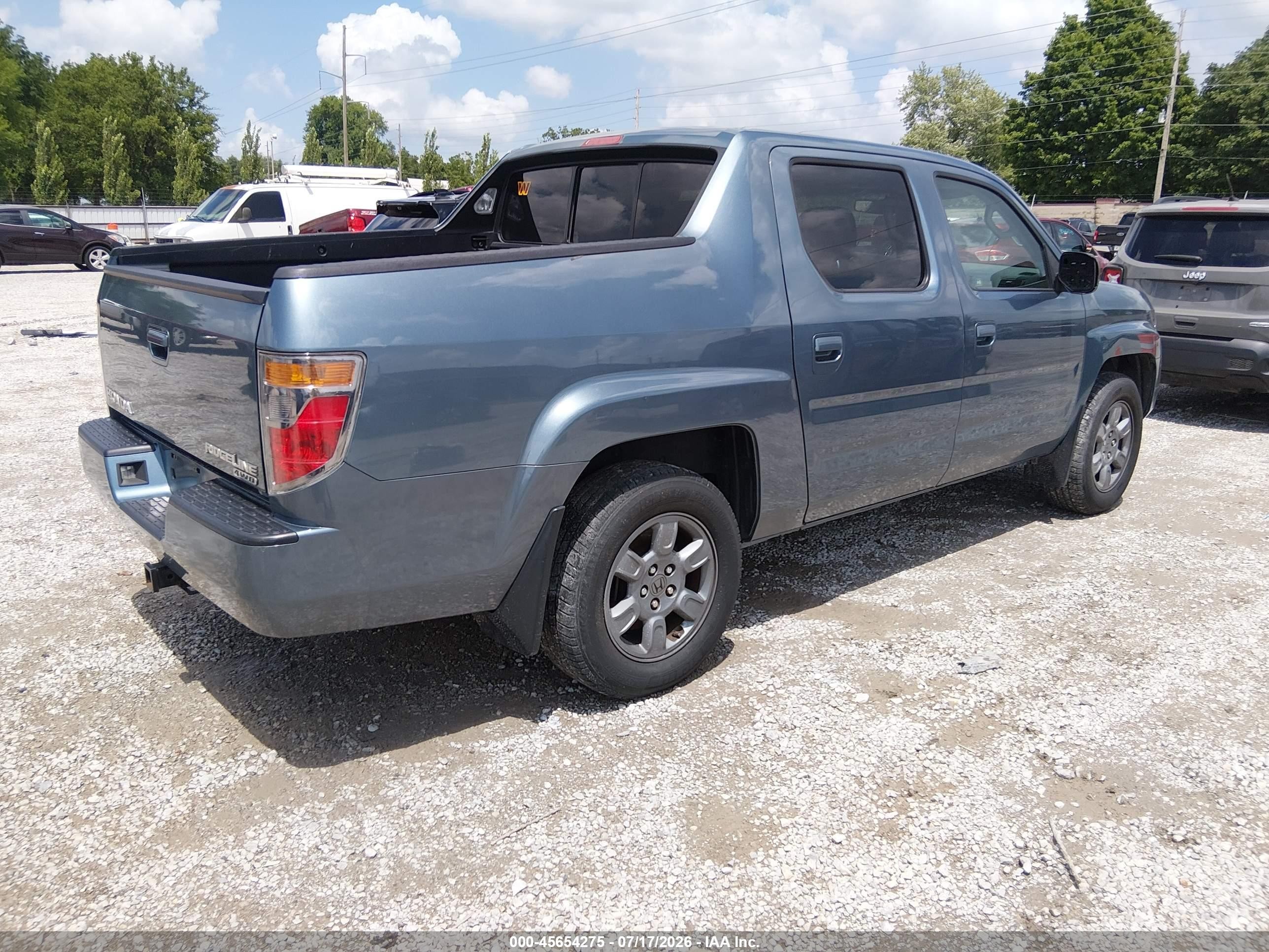 2008 Honda Ridgeline Rtx Blue vin: 2HJYK16338H535377