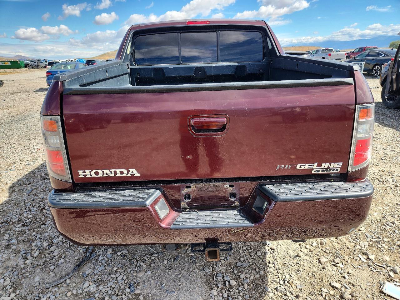 2007 Honda Ridgeline Rtx Burgundy vin: 2HJYK16347H527657