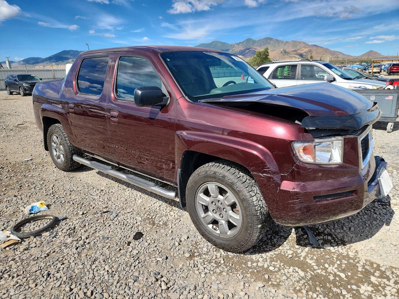 2007 Honda Ridgeline Rtx Burgundy vin: 2HJYK16347H527657
