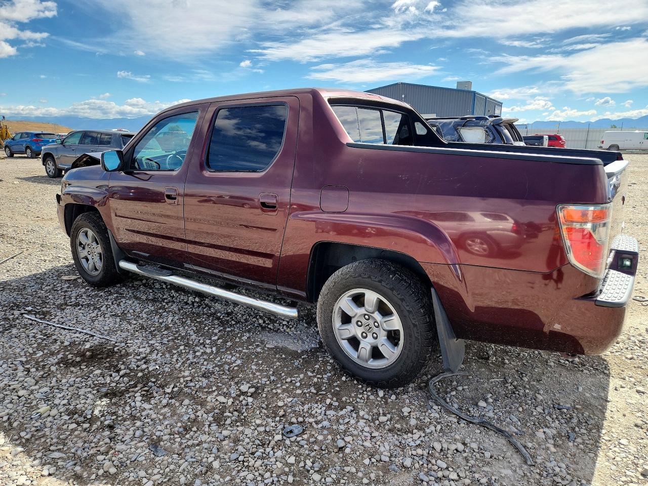 2007 Honda Ridgeline Rtx Burgundy vin: 2HJYK16347H527657