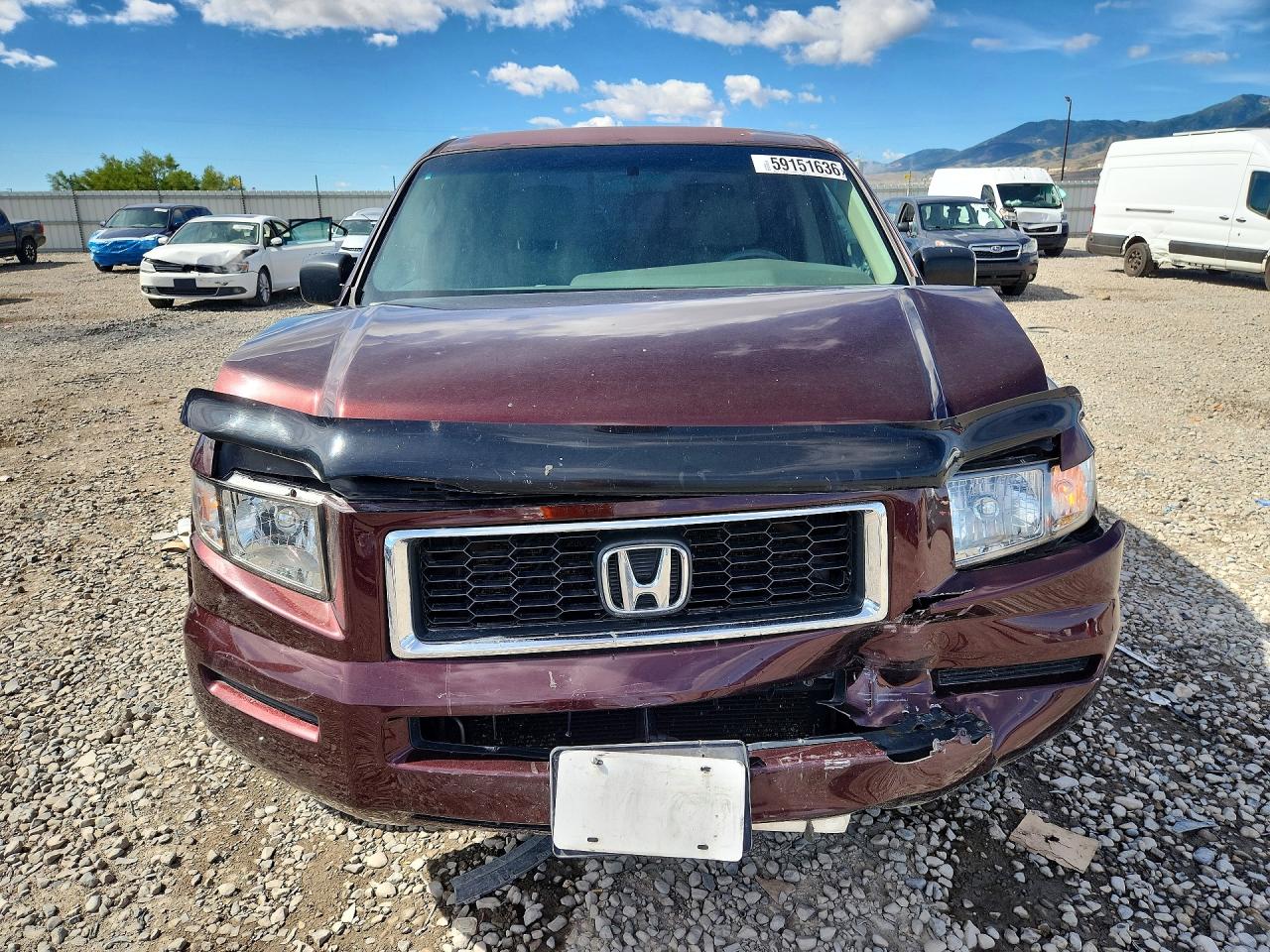 2007 Honda Ridgeline Rtx Burgundy vin: 2HJYK16347H527657