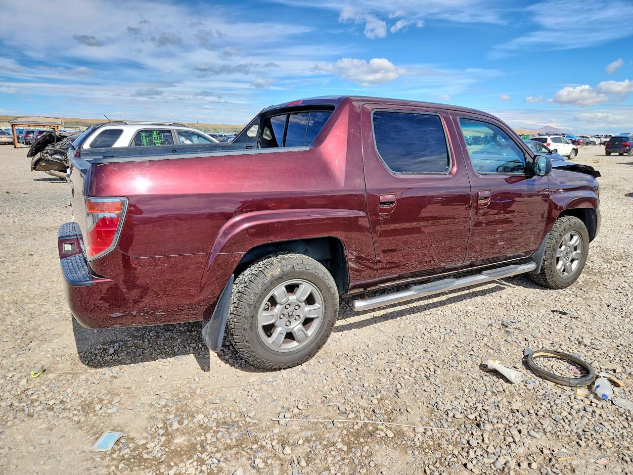 2007 Honda Ridgeline Rtx Burgundy vin: 2HJYK16347H527657