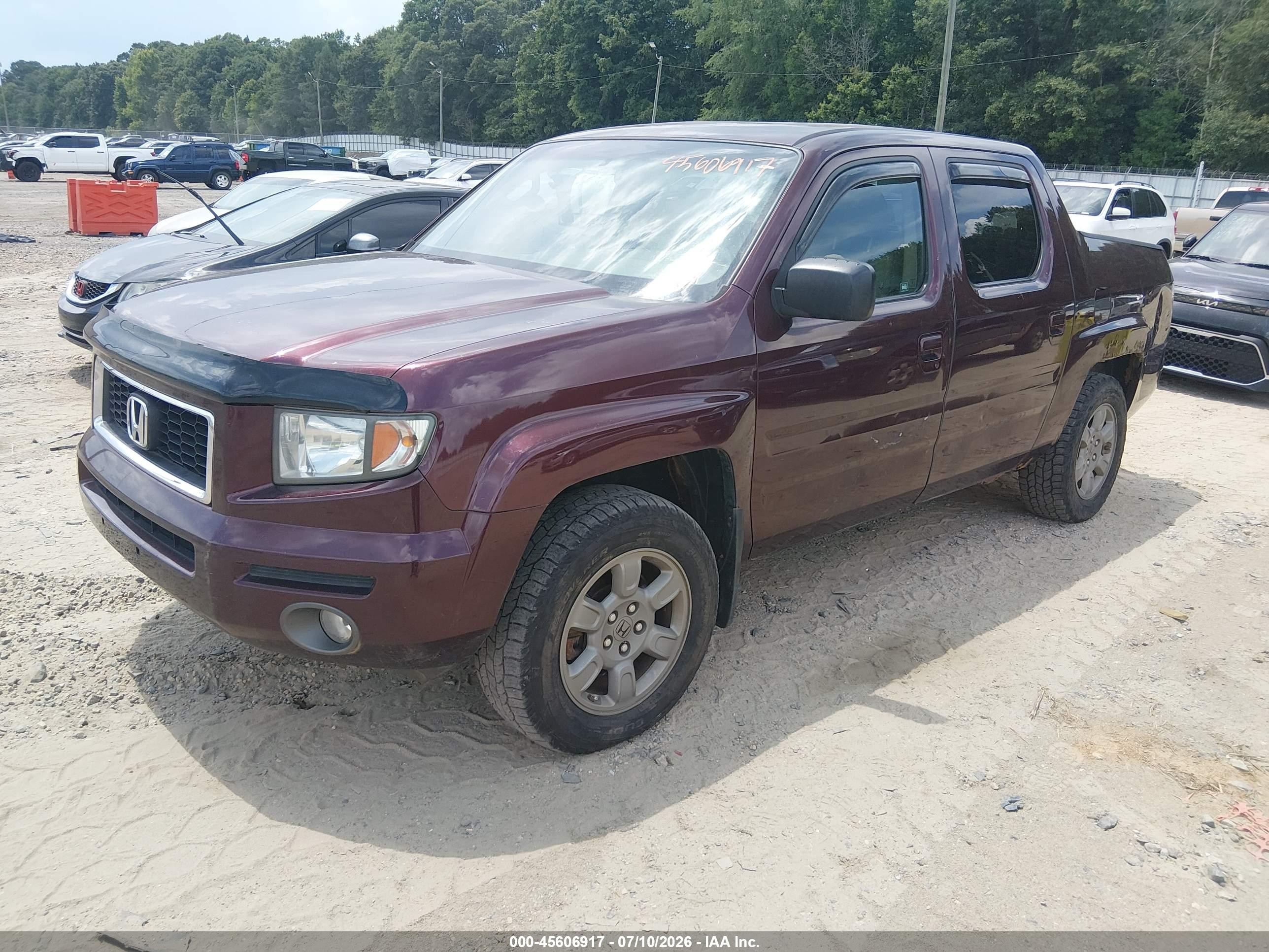 2008 Honda Ridgeline Rtx Burgundy vin: 2HJYK16348H540524