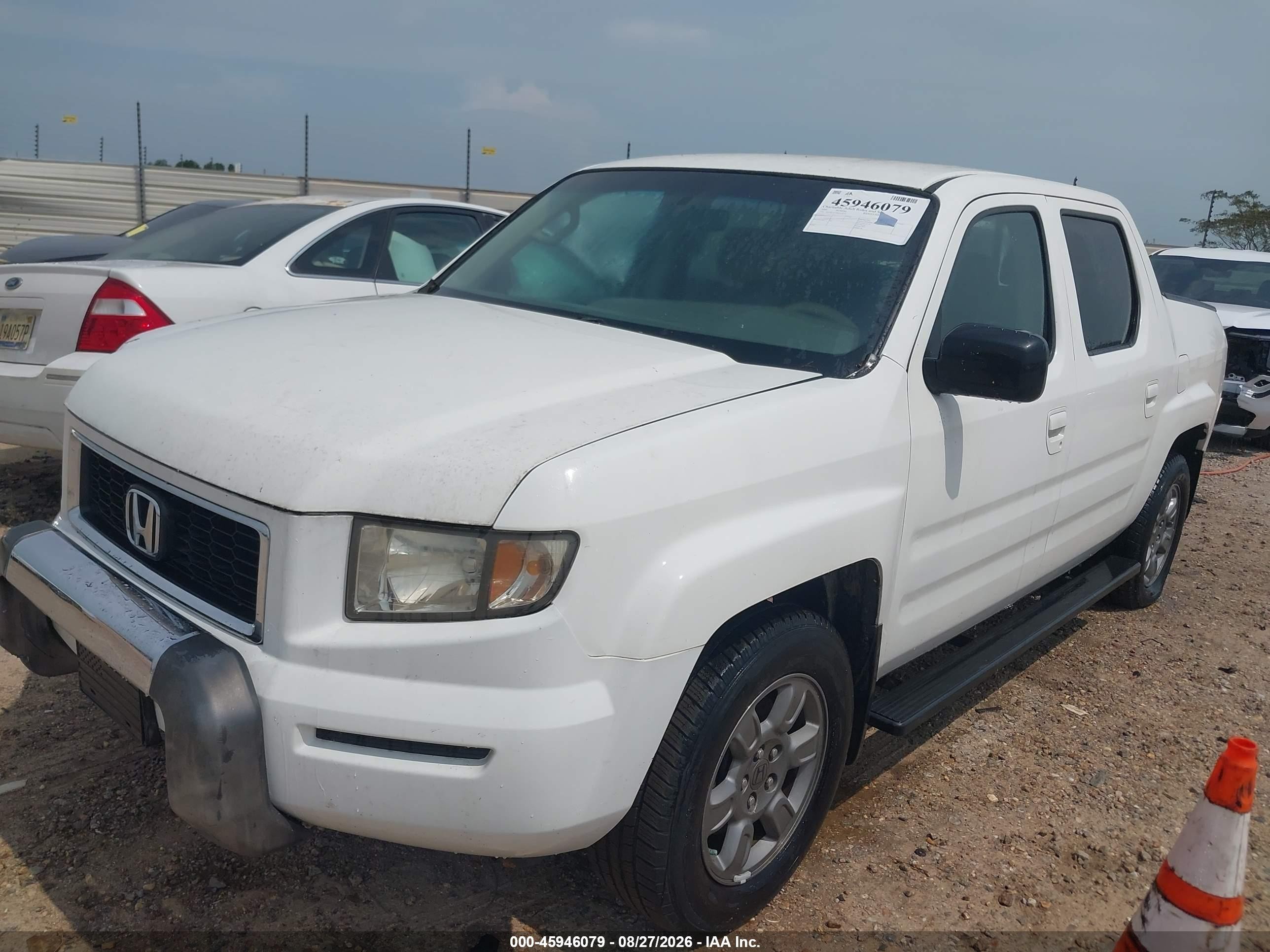 2008 Honda Ridgeline Rtx White vin: 2HJYK16358H510870