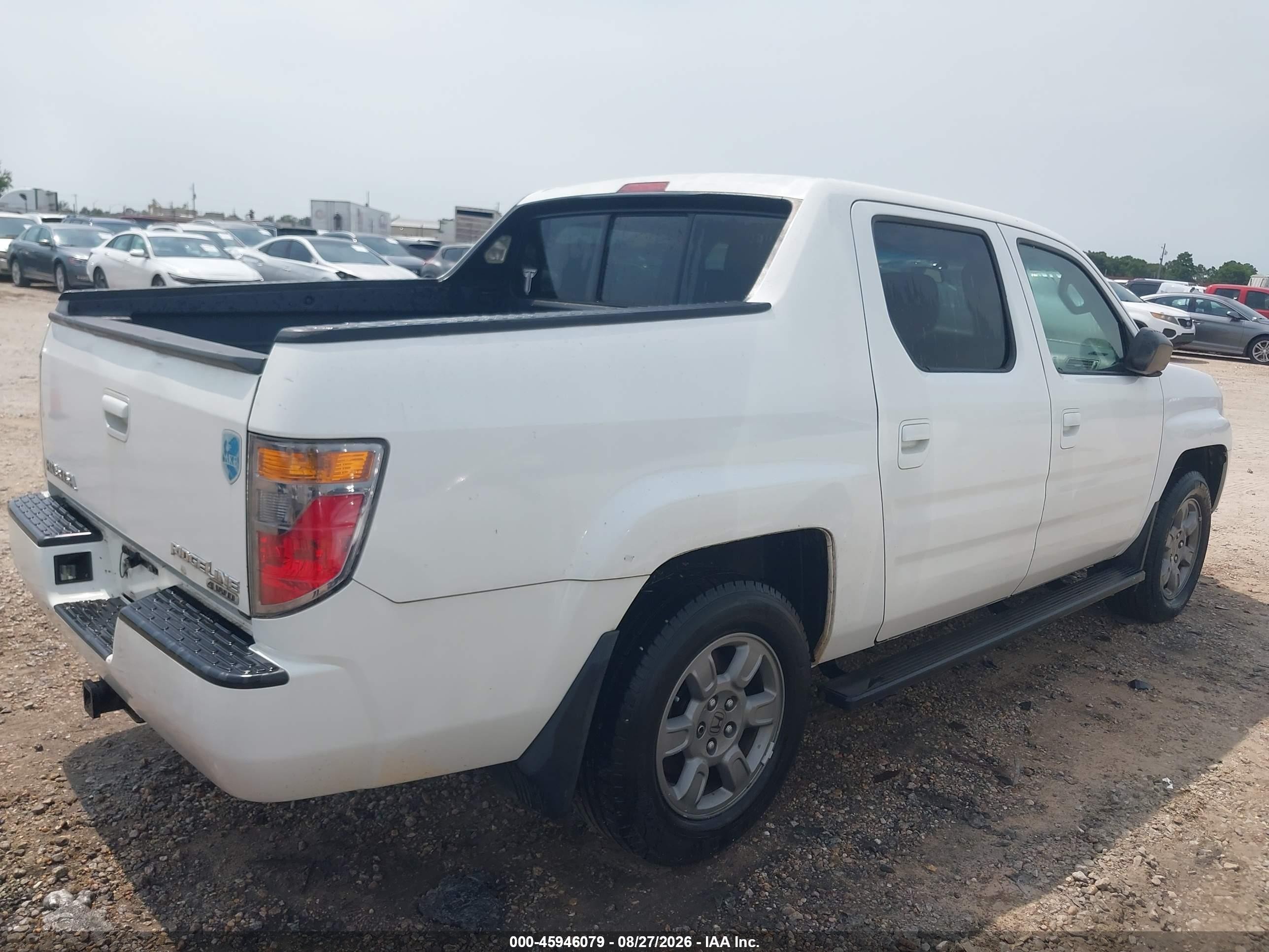 2008 Honda Ridgeline Rtx White vin: 2HJYK16358H510870