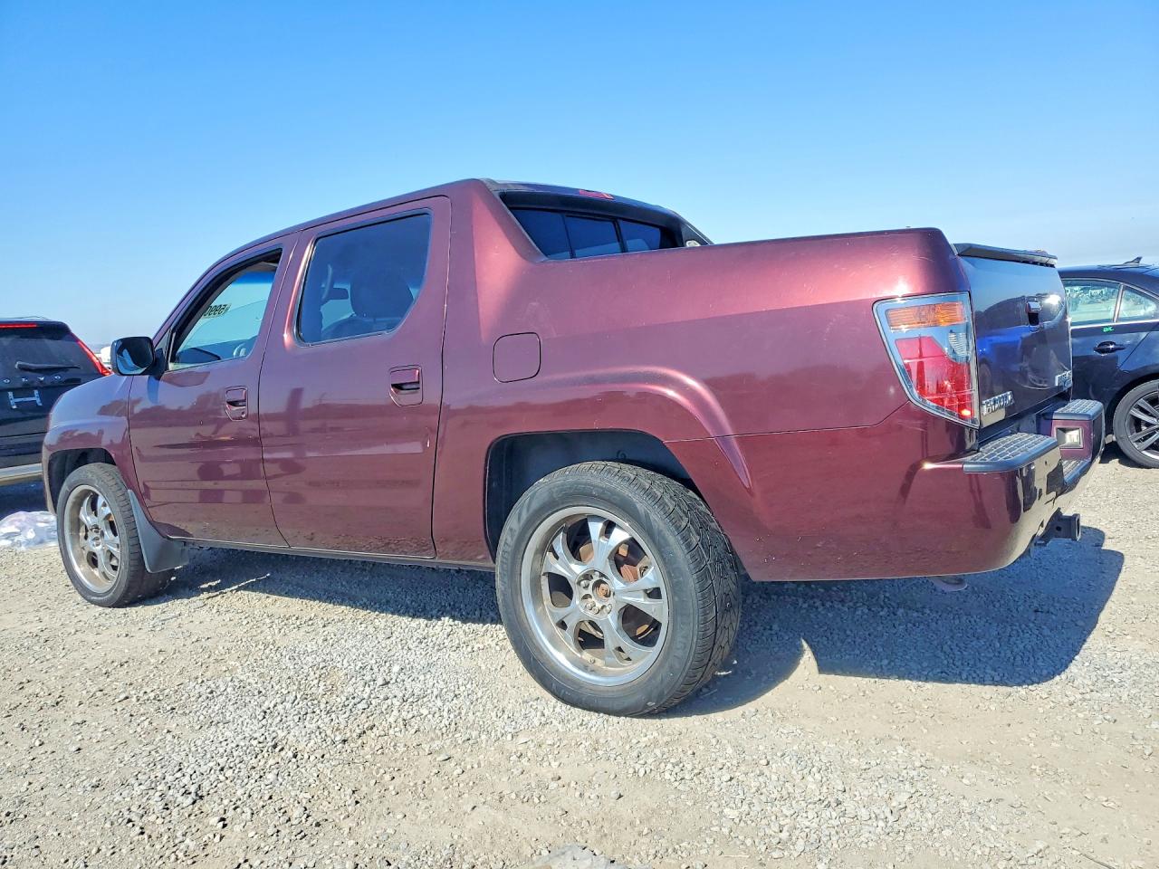 2007 Honda Ridgeline Rtx Burgundy vin: 2HJYK16367H505224