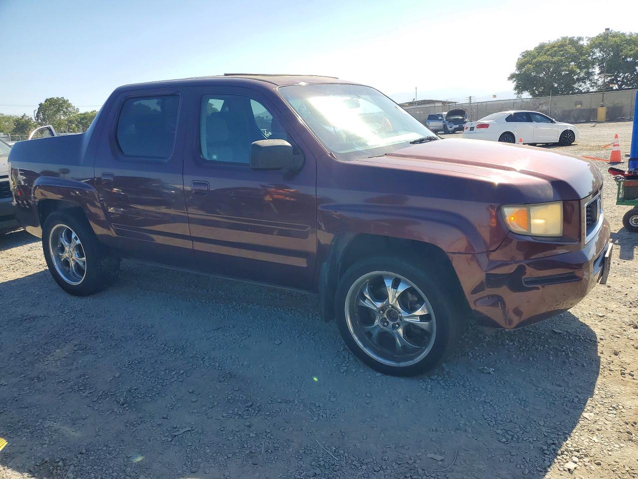 2007 Honda Ridgeline Rtx Burgundy vin: 2HJYK16367H505224