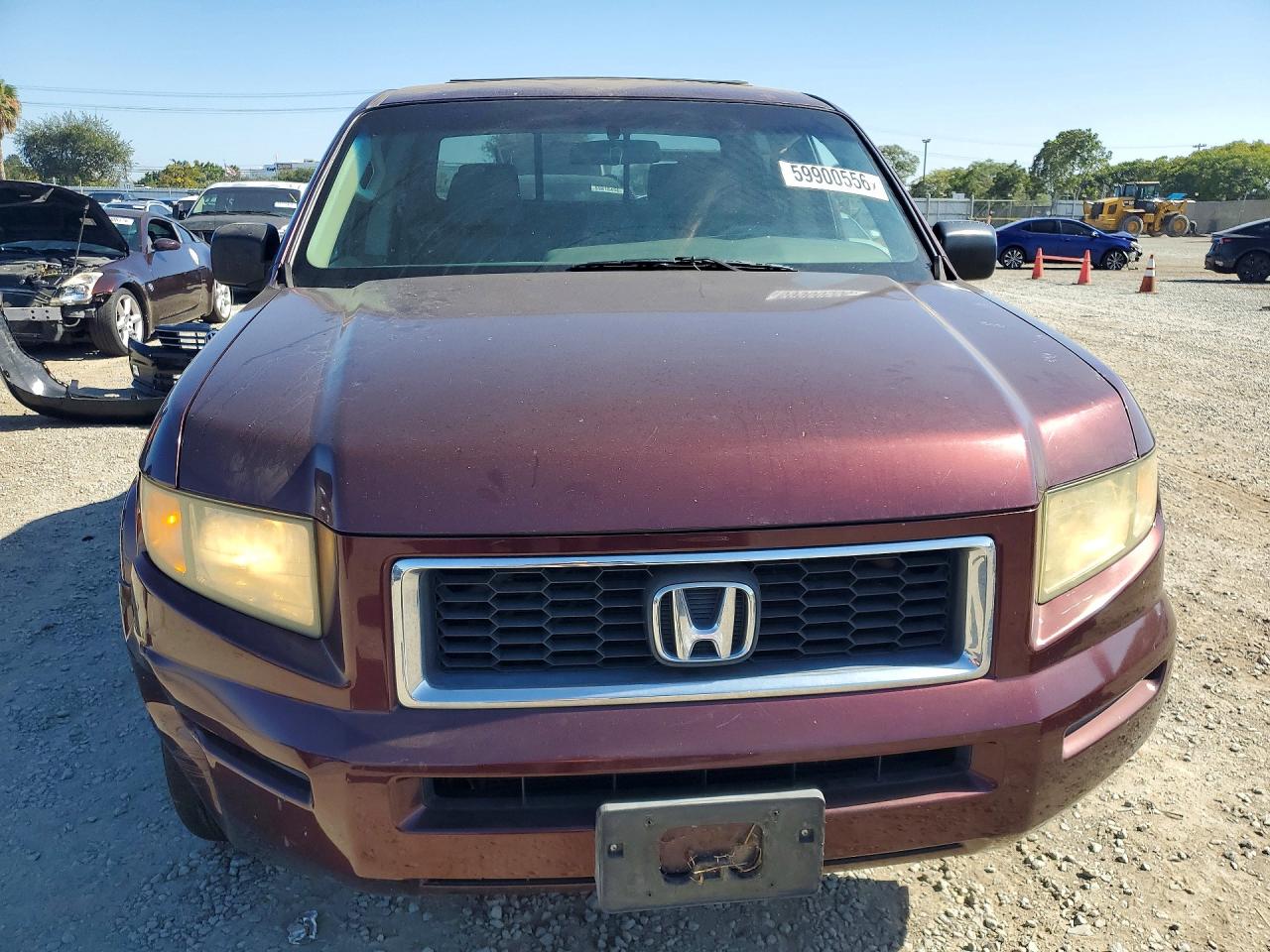 2007 Honda Ridgeline Rtx Burgundy vin: 2HJYK16367H505224