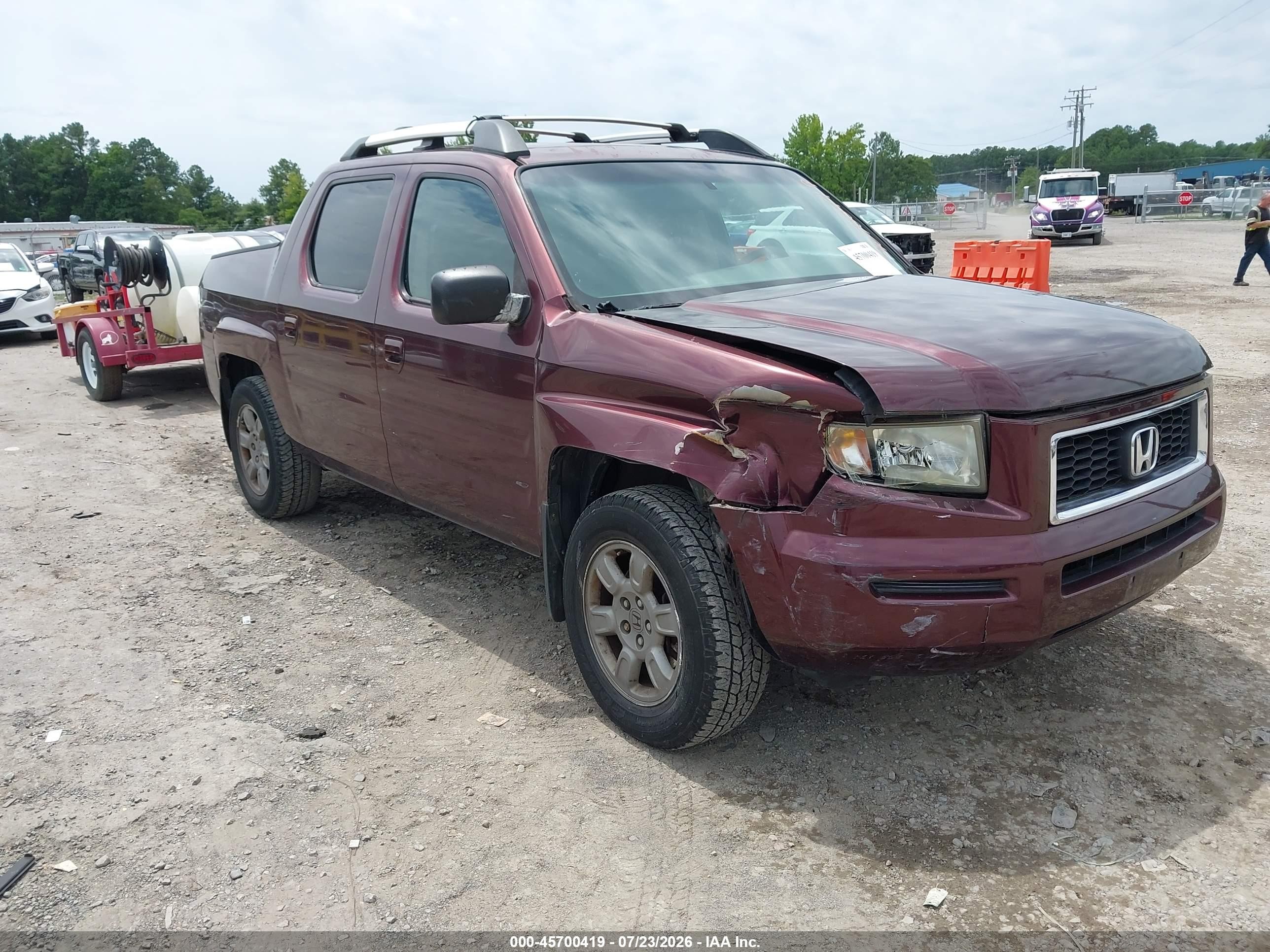 2007 Honda Ridgeline Rtx Темно-бордовый vin: 2HJYK16367H511394