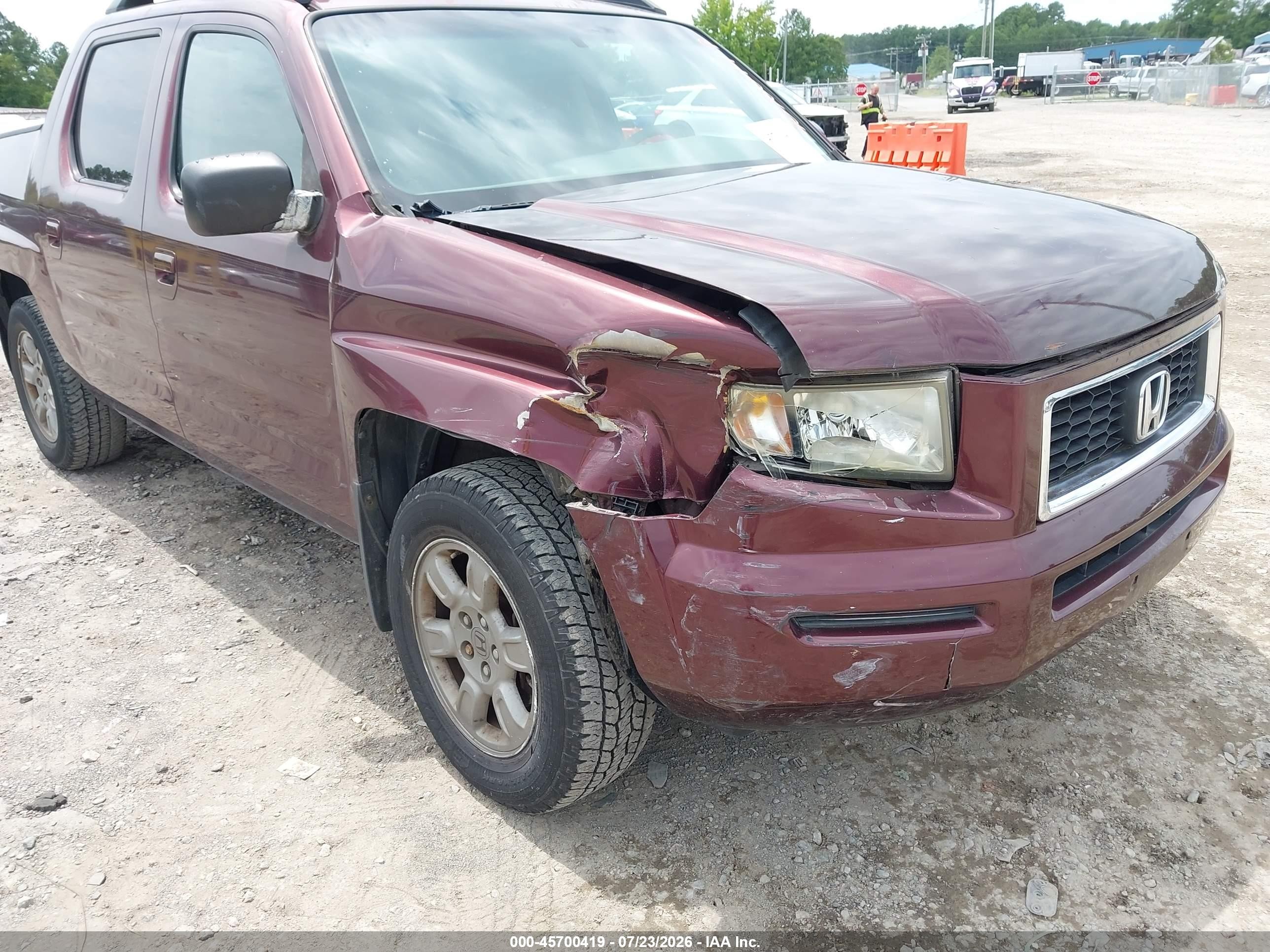 2007 Honda Ridgeline Rtx Темно-бордовый vin: 2HJYK16367H511394