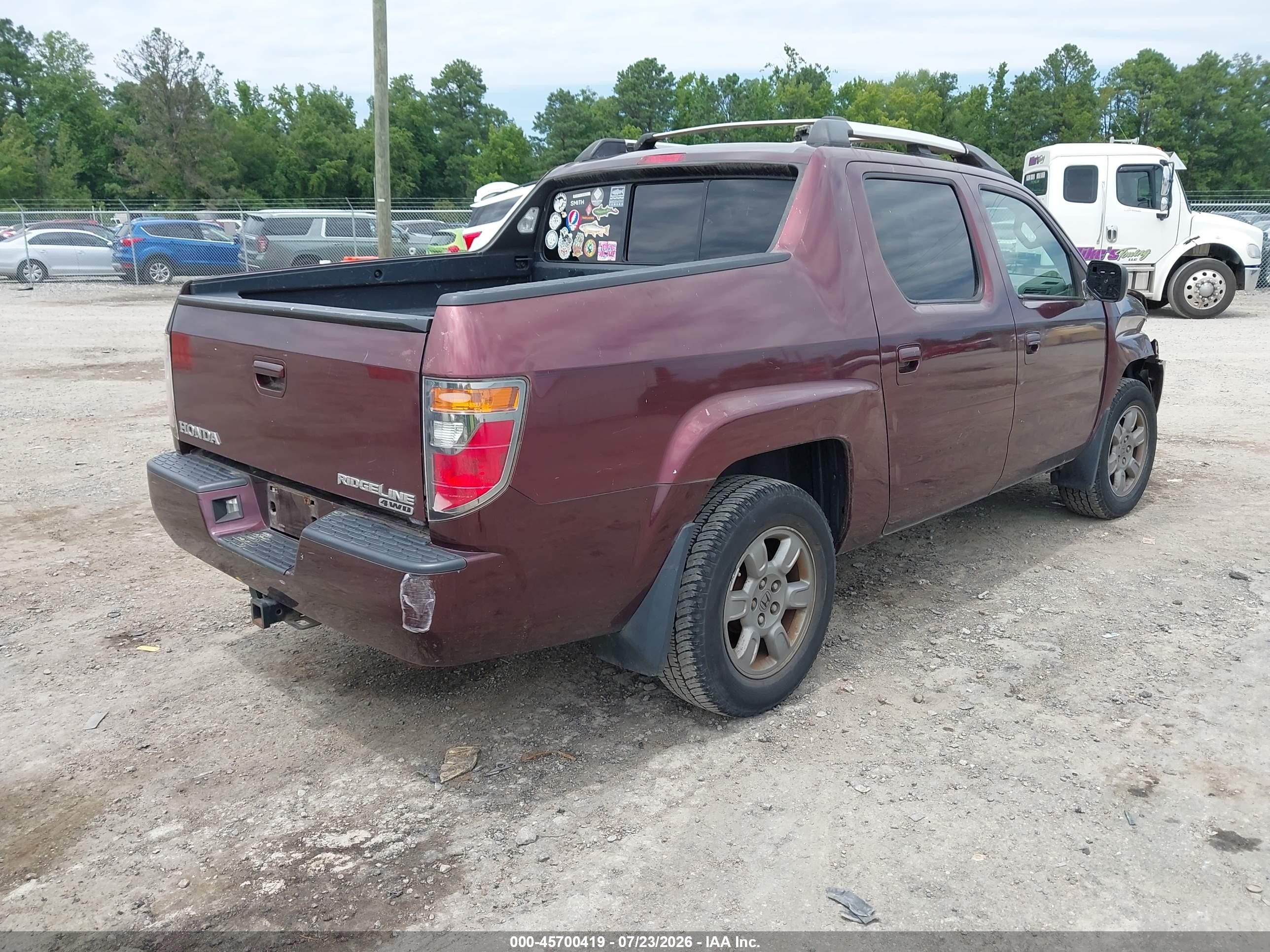 2007 Honda Ridgeline Rtx Темно-бордовый vin: 2HJYK16367H511394