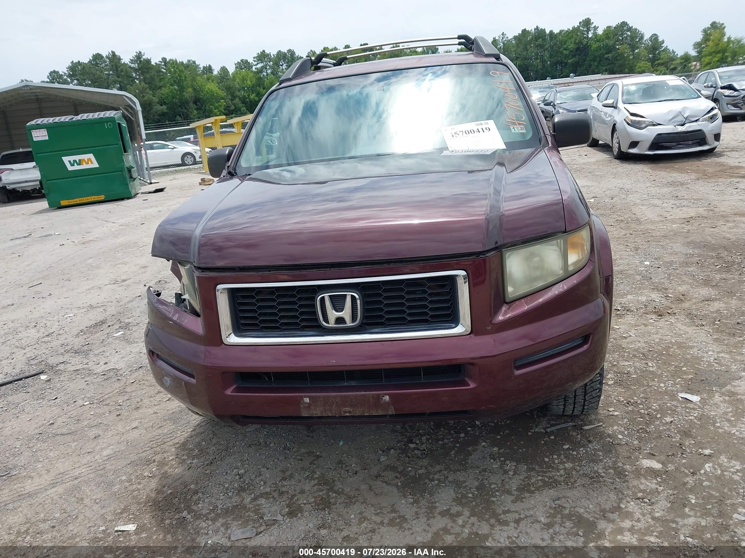 2007 Honda Ridgeline Rtx Темно-бордовый vin: 2HJYK16367H511394