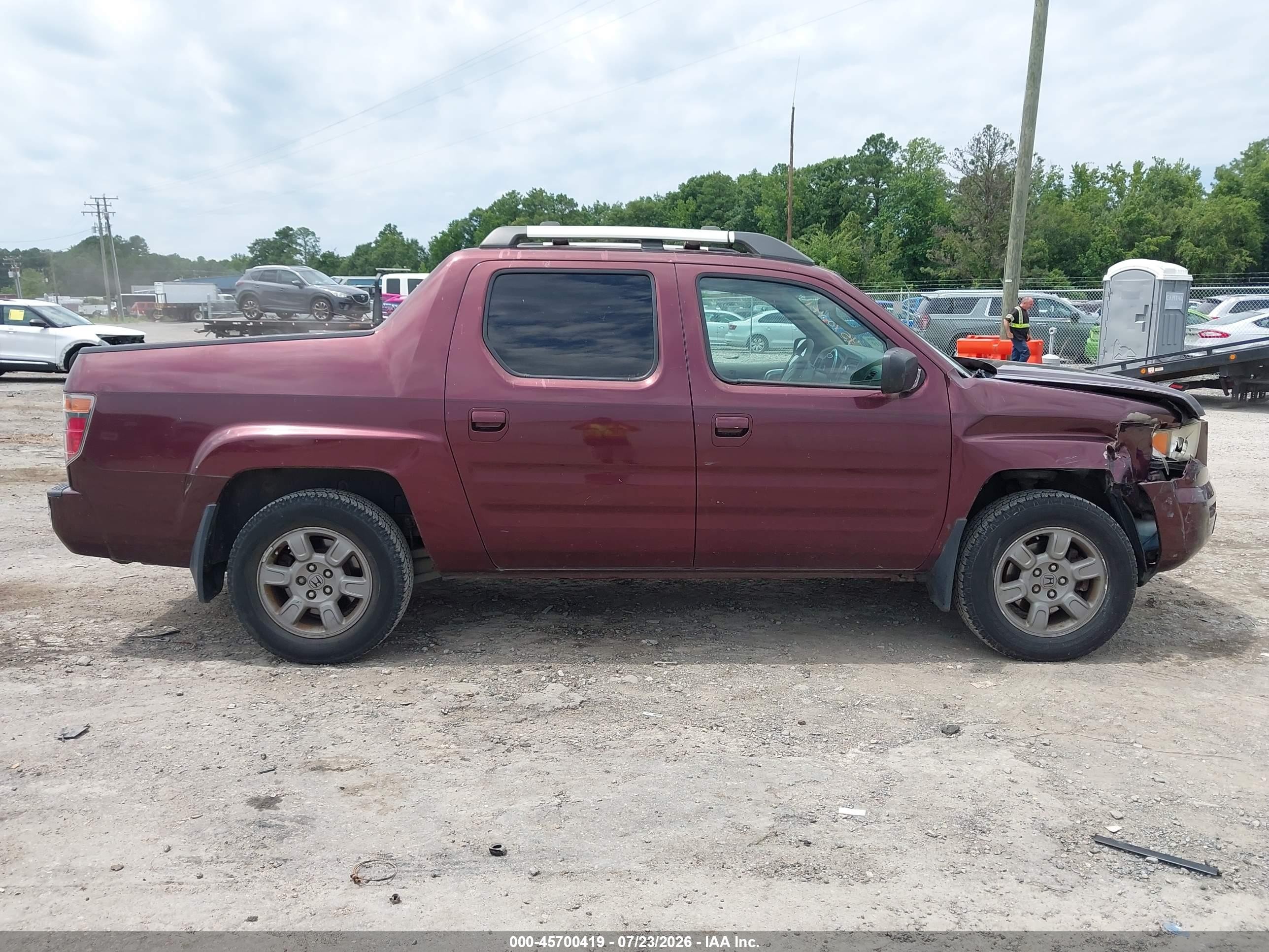 2007 Honda Ridgeline Rtx Темно-бордовый vin: 2HJYK16367H511394