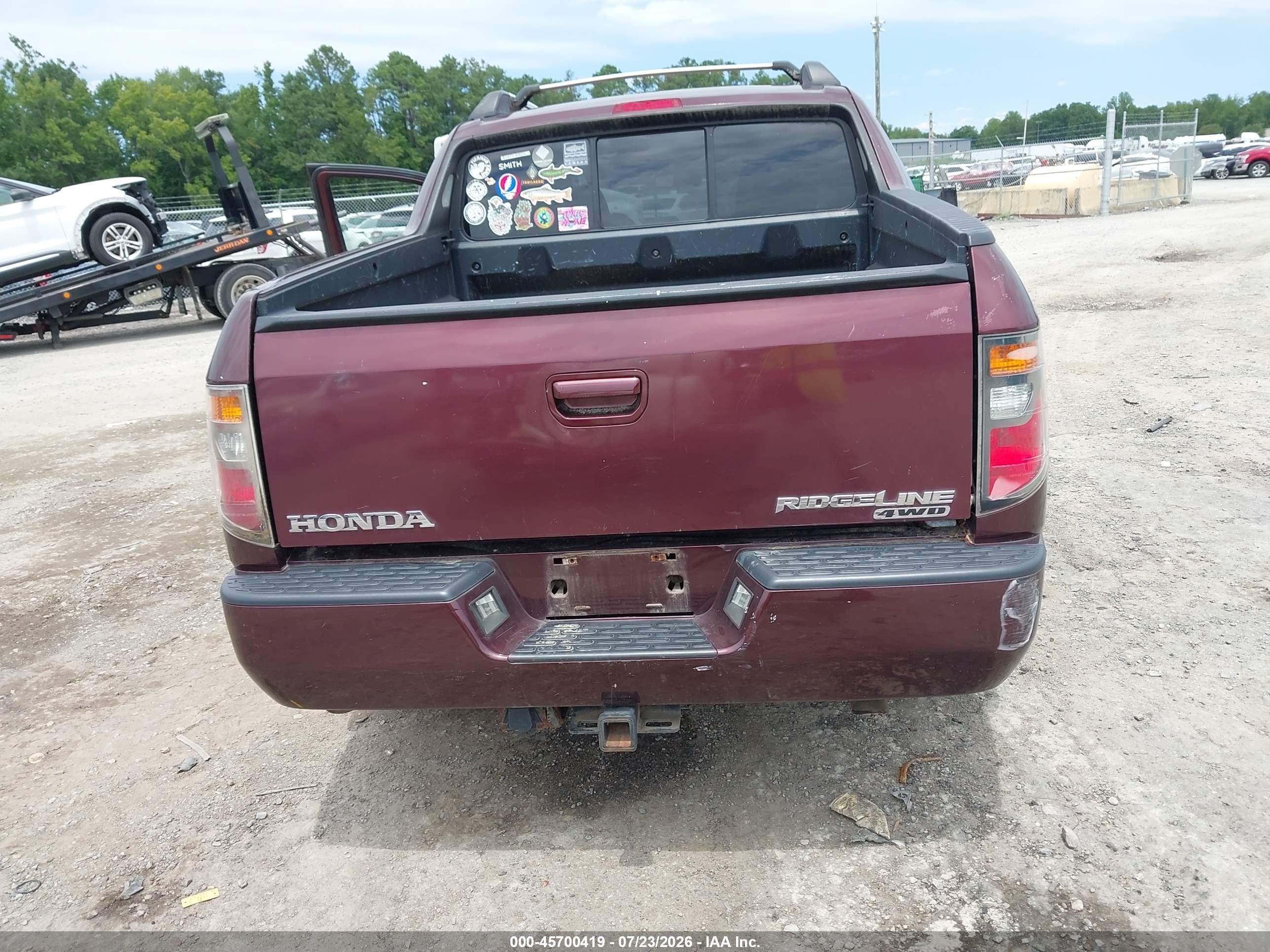 2007 Honda Ridgeline Rtx Темно-бордовый vin: 2HJYK16367H511394