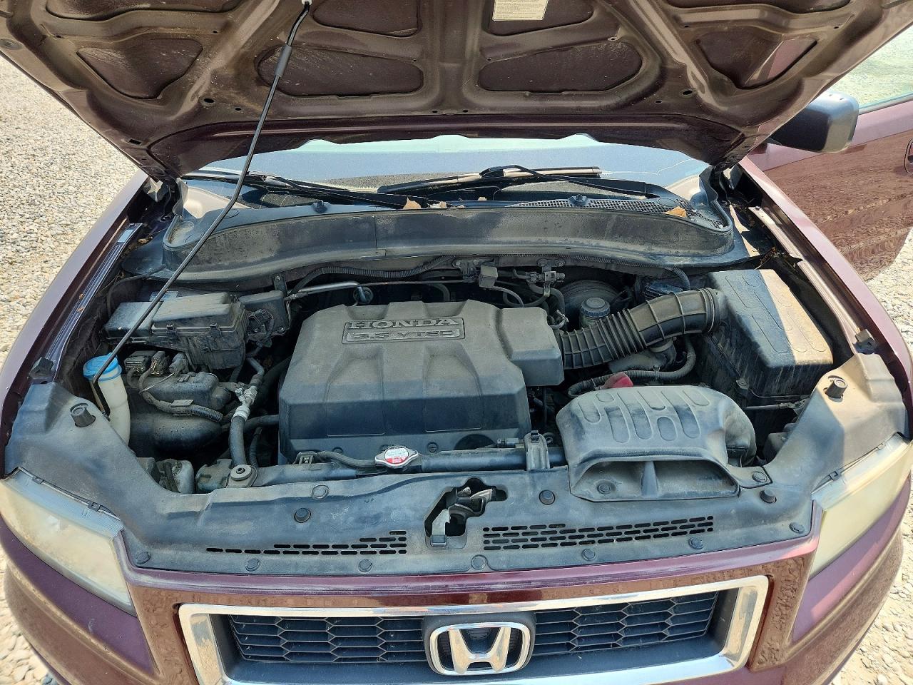 2007 Honda Ridgeline Rtx Burgundy vin: 2HJYK16367H516238