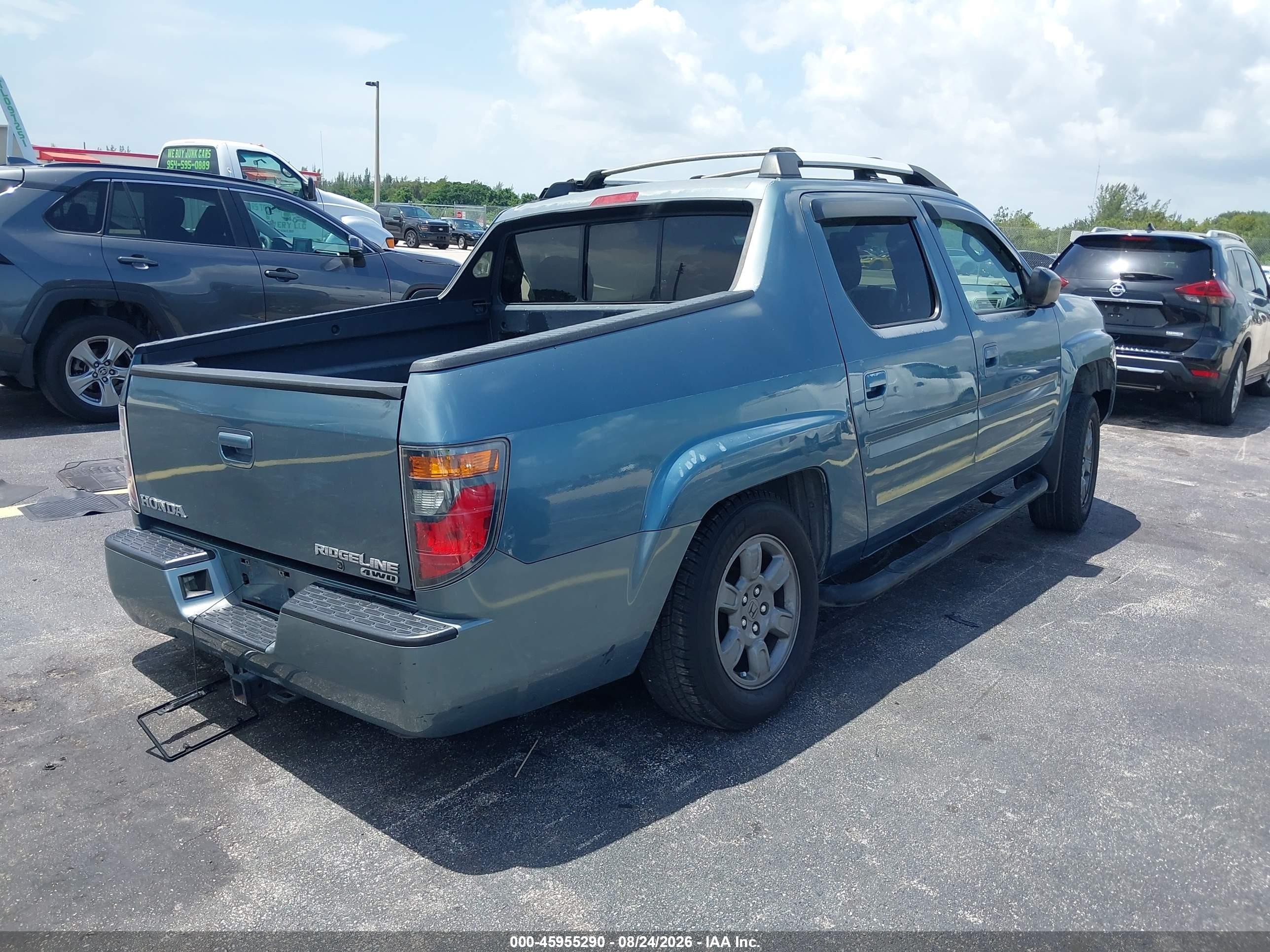 2007 Honda Ridgeline Rtx Синий vin: 2HJYK16367H552107