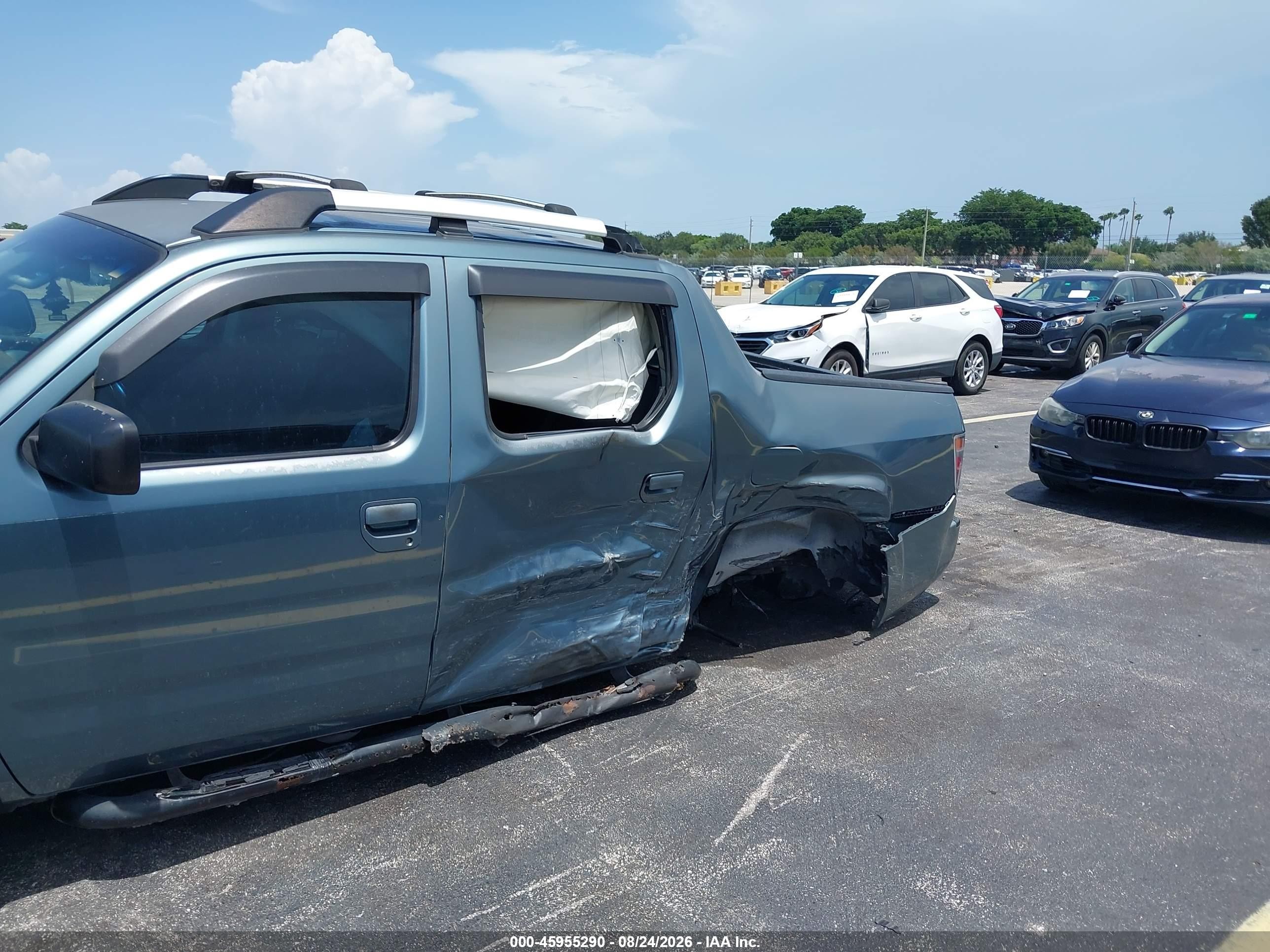 2007 Honda Ridgeline Rtx Синий vin: 2HJYK16367H552107