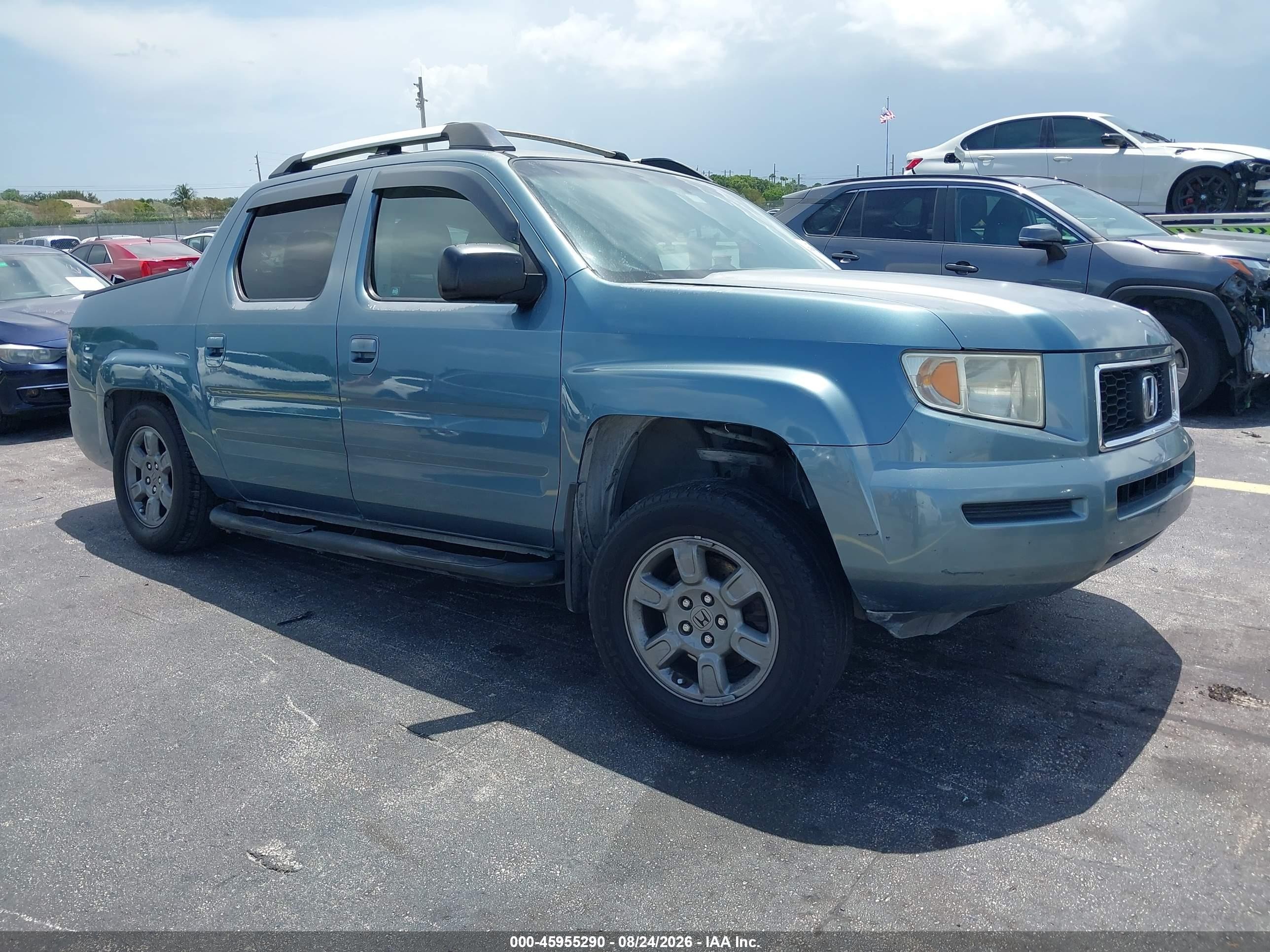 2007 Honda Ridgeline Rtx Blue vin: 2HJYK16367H552107
