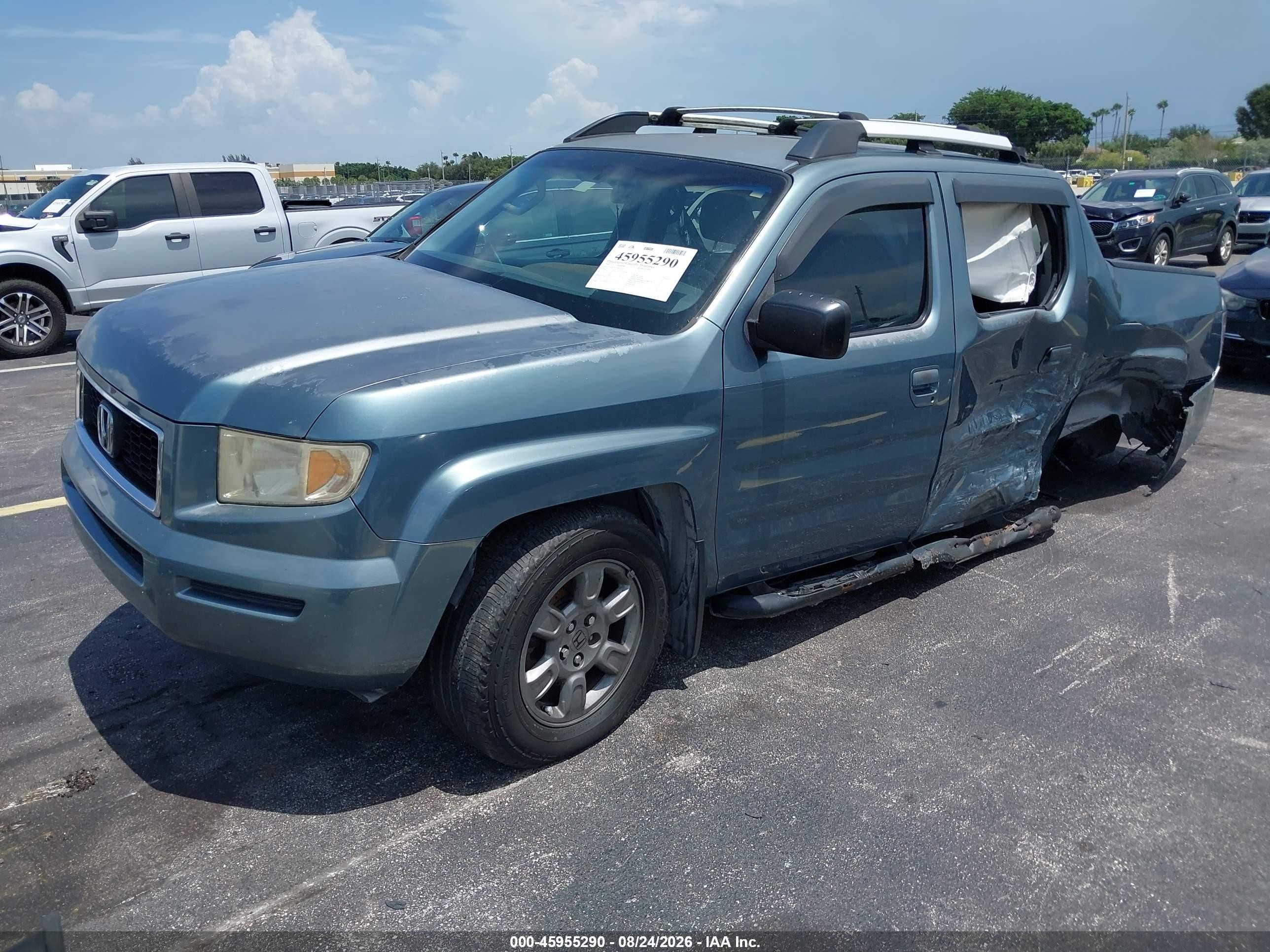 2007 Honda Ridgeline Rtx Синий vin: 2HJYK16367H552107