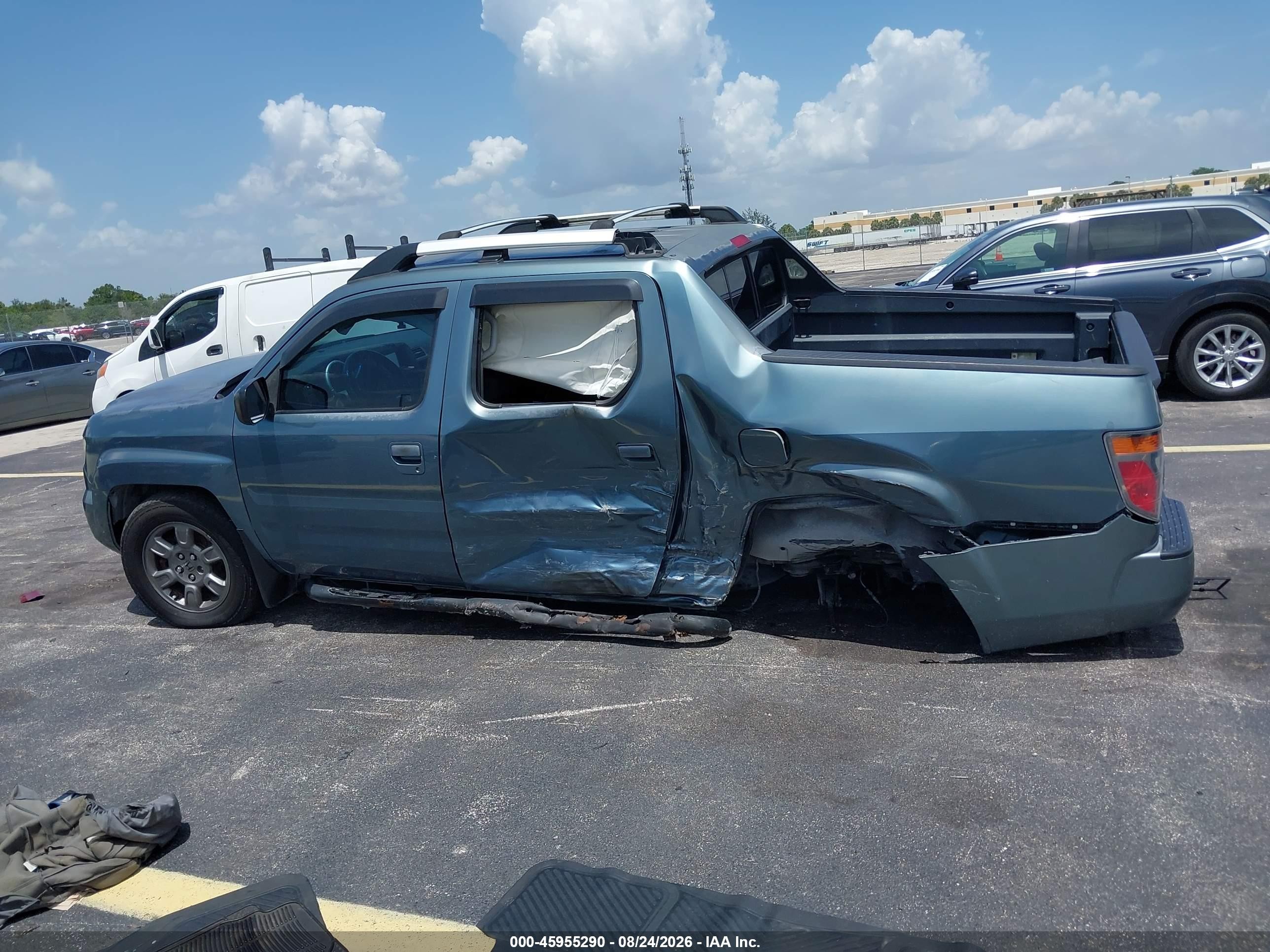 2007 Honda Ridgeline Rtx Синий vin: 2HJYK16367H552107