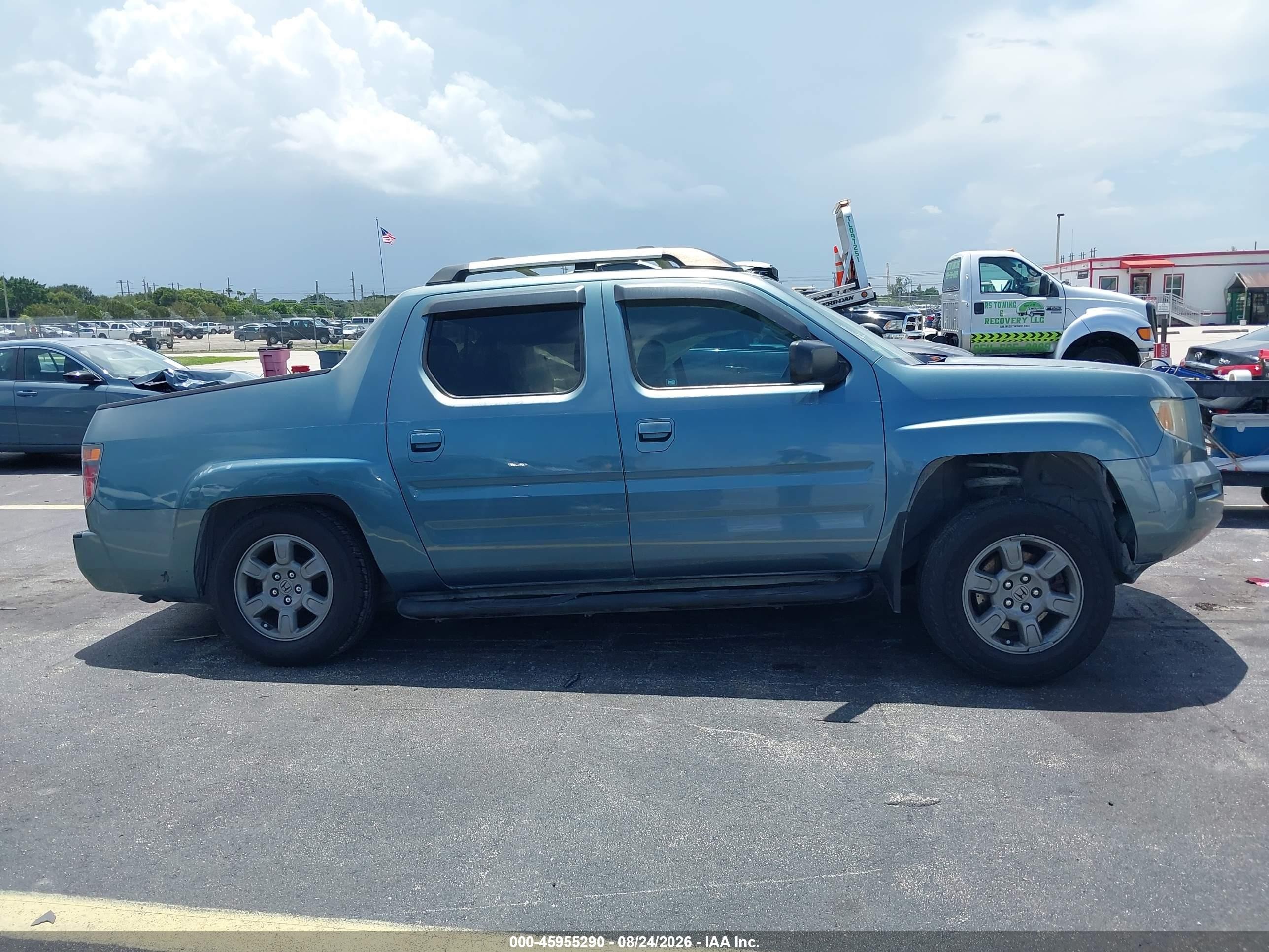 2007 Honda Ridgeline Rtx Синий vin: 2HJYK16367H552107